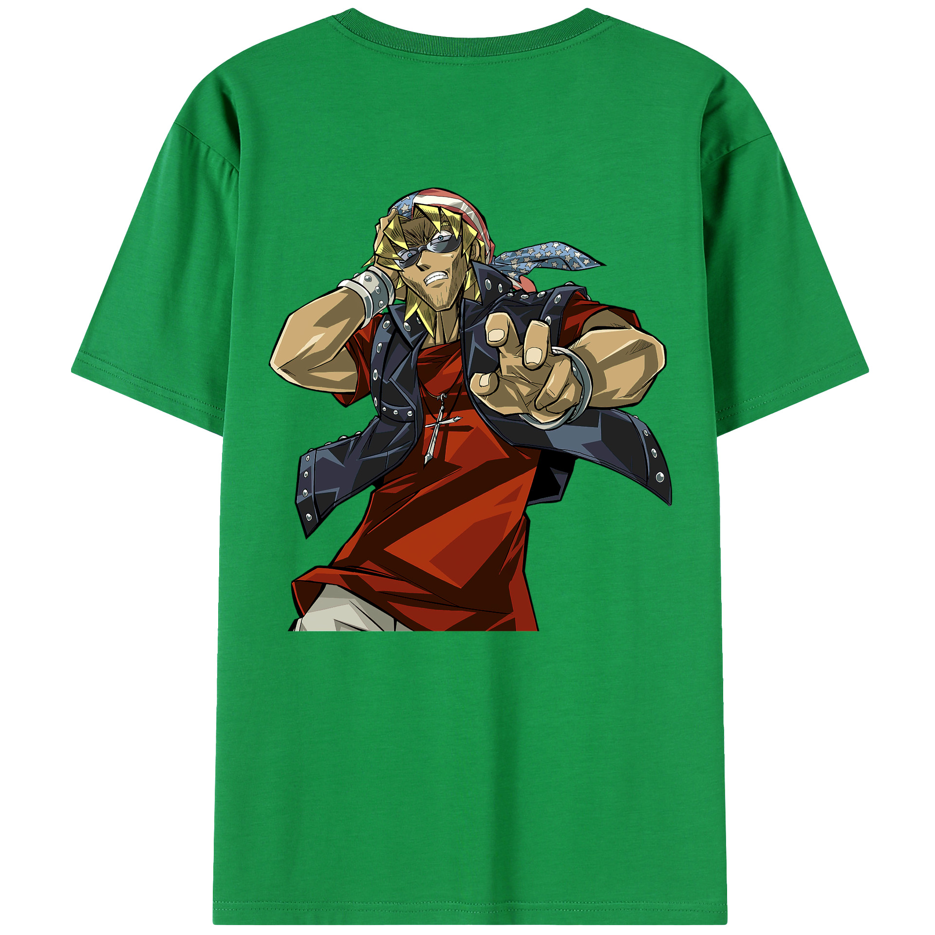 （画像用） 遊☆戯☆王 Yu-Gi-Oh! 綿100％ メンズ半袖Tシャツ（バックプリント） 通気性