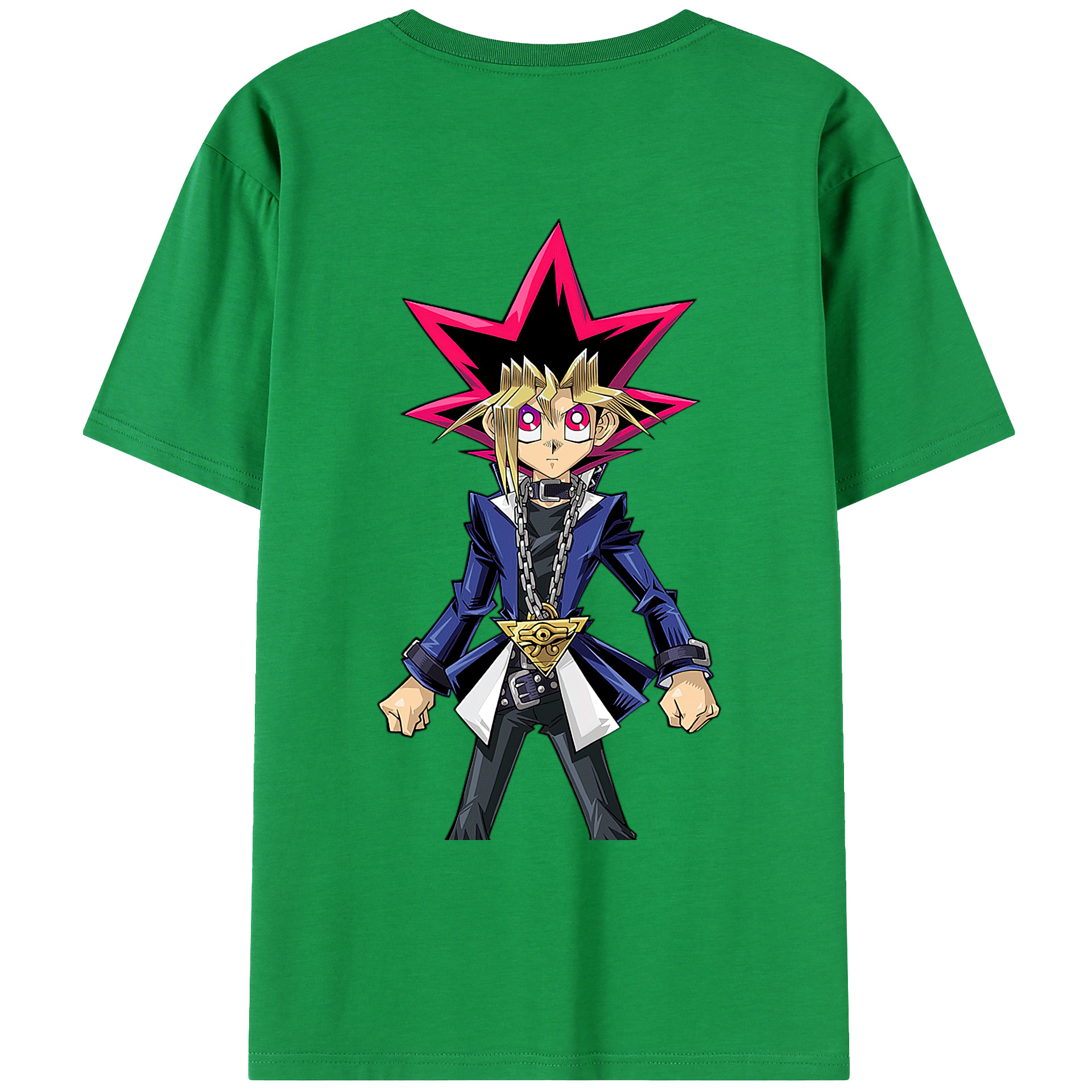 （画像用） 遊☆戯☆王 Yu-Gi-Oh! 綿100％ メンズ半袖Tシャツ（バックプリント） 通気性