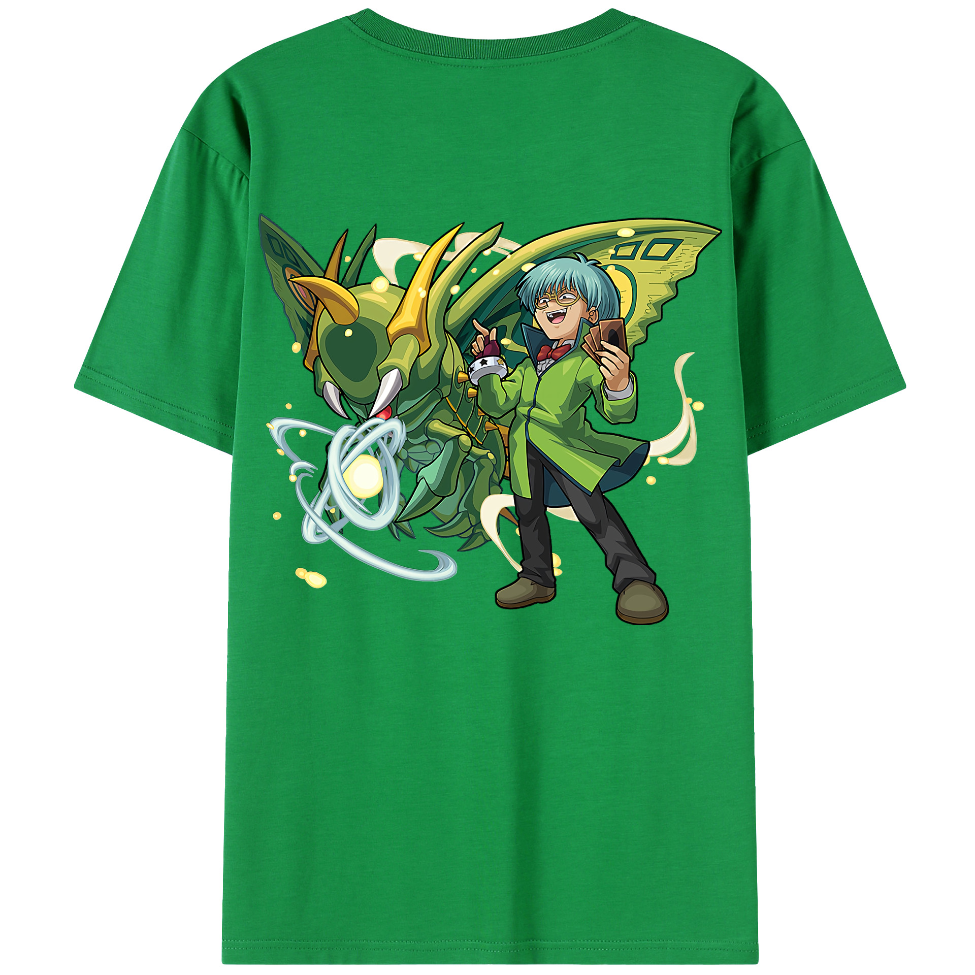 （画像用） 遊☆戯☆王 Yu-Gi-Oh! 綿100％ メンズ半袖Tシャツ（バックプリント） 通気性