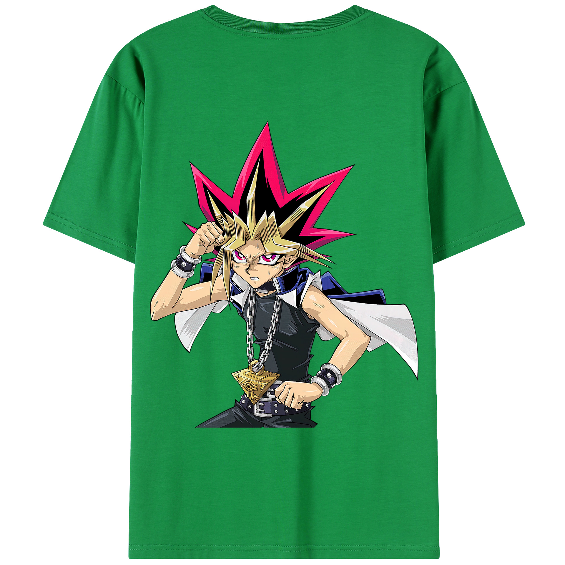 （画像用） 遊☆戯☆王 Yu-Gi-Oh! 綿100％ メンズ半袖Tシャツ（バックプリント） 通気性