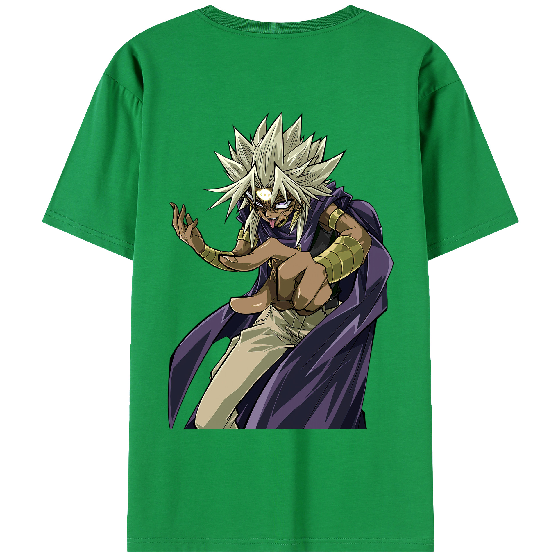 （画像用） 遊☆戯☆王 Yu-Gi-Oh! 綿100％ メンズ半袖Tシャツ（バックプリント） 通気性