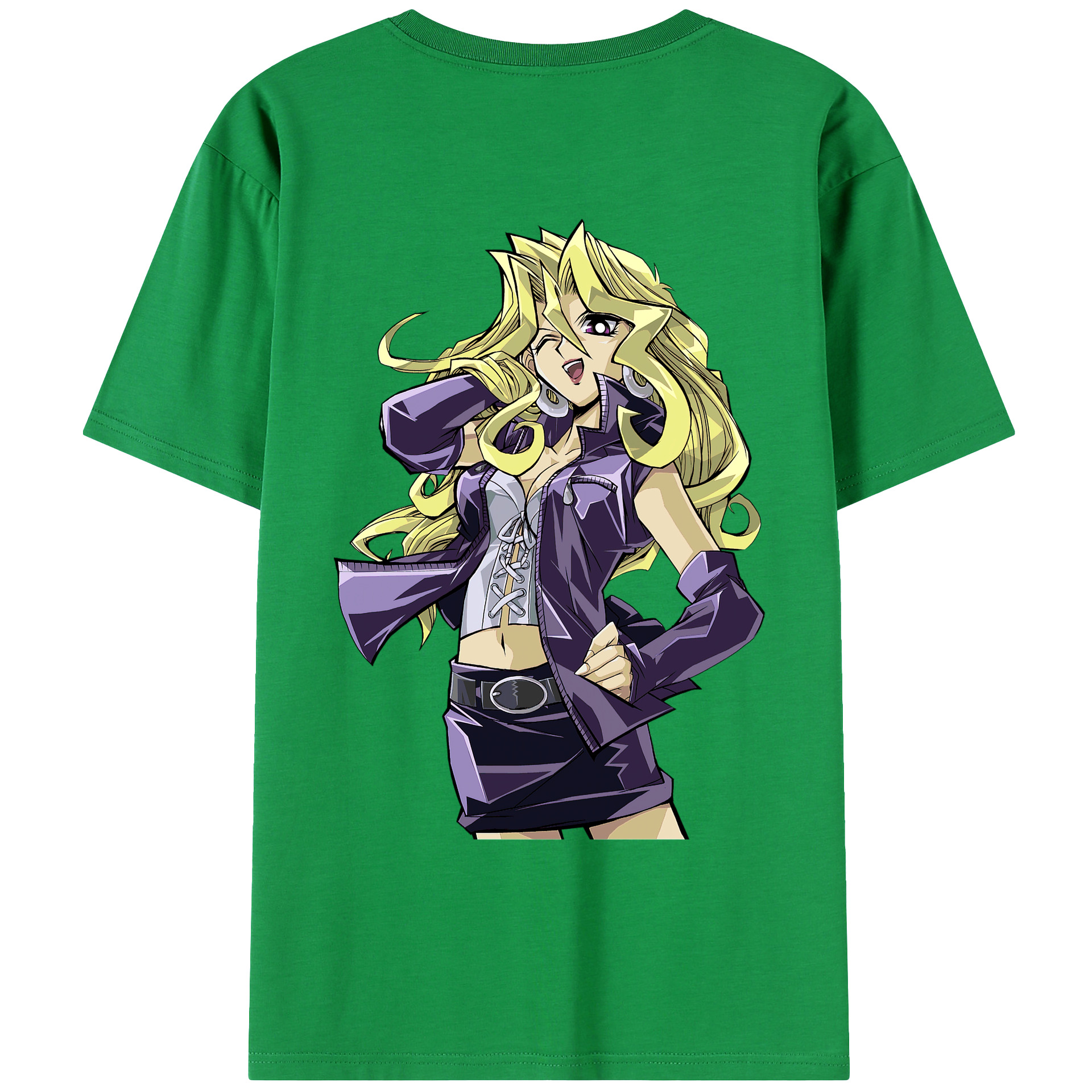（画像用） 遊☆戯☆王 Yu-Gi-Oh! 綿100％ メンズ半袖Tシャツ（バックプリント） 通気性