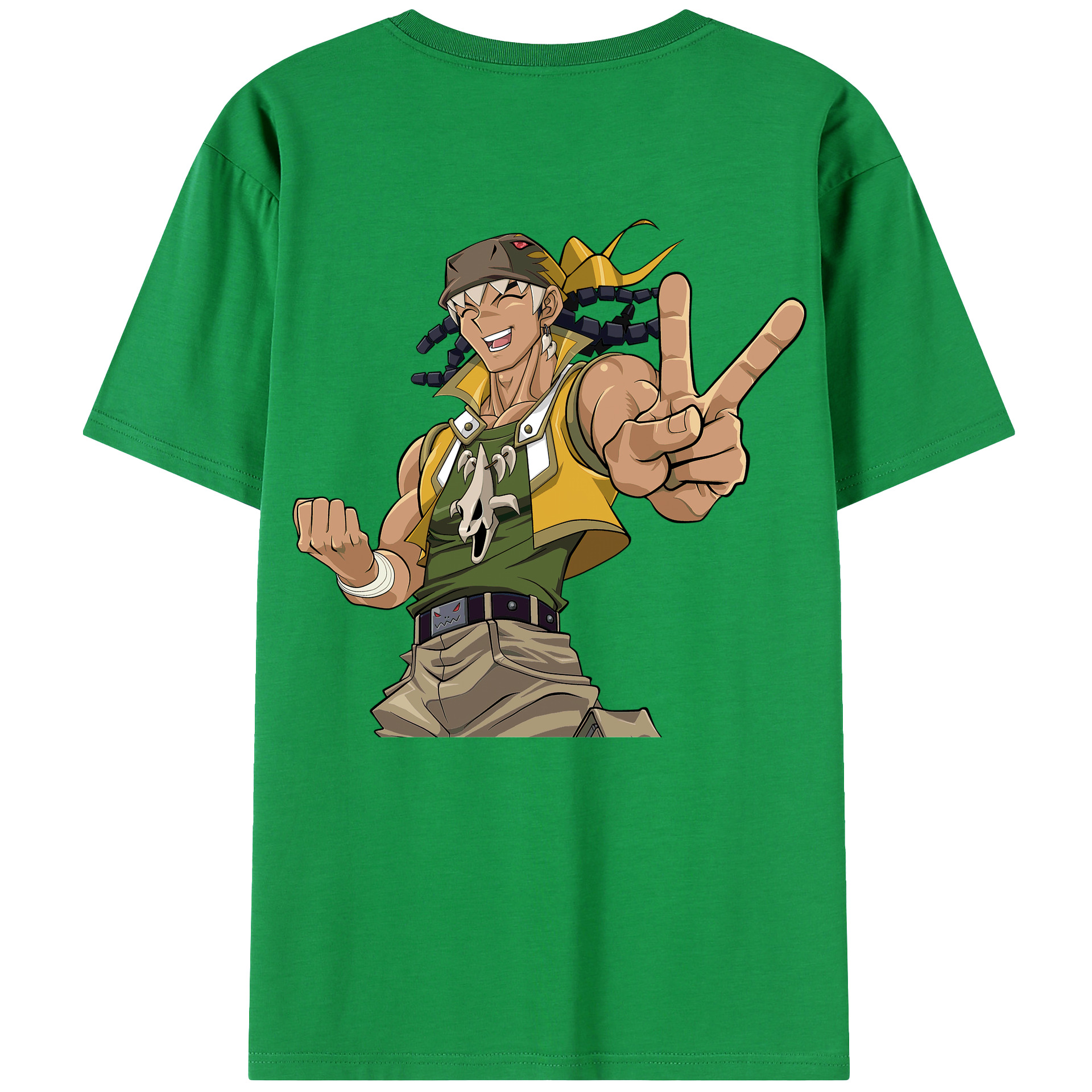 （画像用） 遊☆戯☆王 Yu-Gi-Oh! 綿100％ メンズ半袖Tシャツ（バックプリント） 通気性