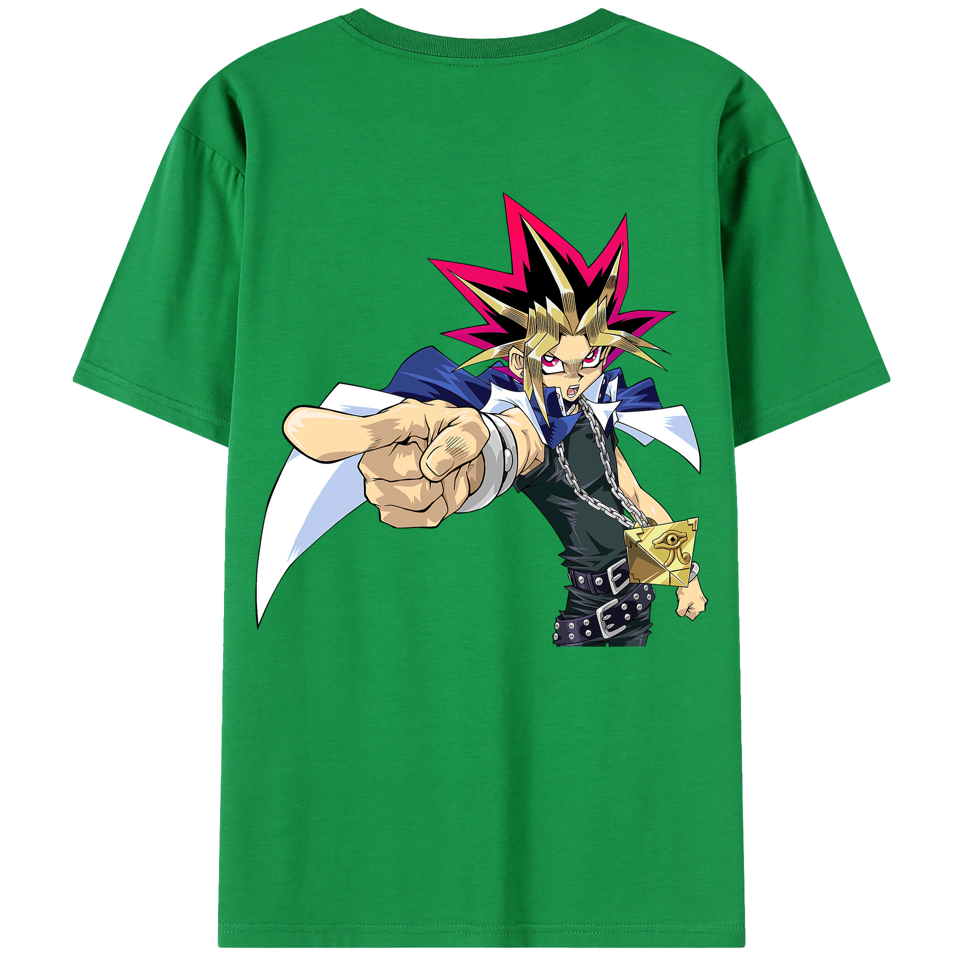 （画像用） 遊☆戯☆王 Yu-Gi-Oh! 綿100％ メンズ半袖Tシャツ（バックプリント） 通気性