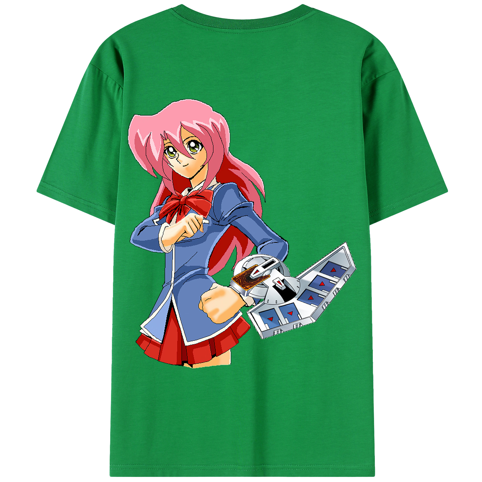 （画像用） 遊☆戯☆王 Yu-Gi-Oh! 綿100％ メンズ半袖Tシャツ（バックプリント） 通気性