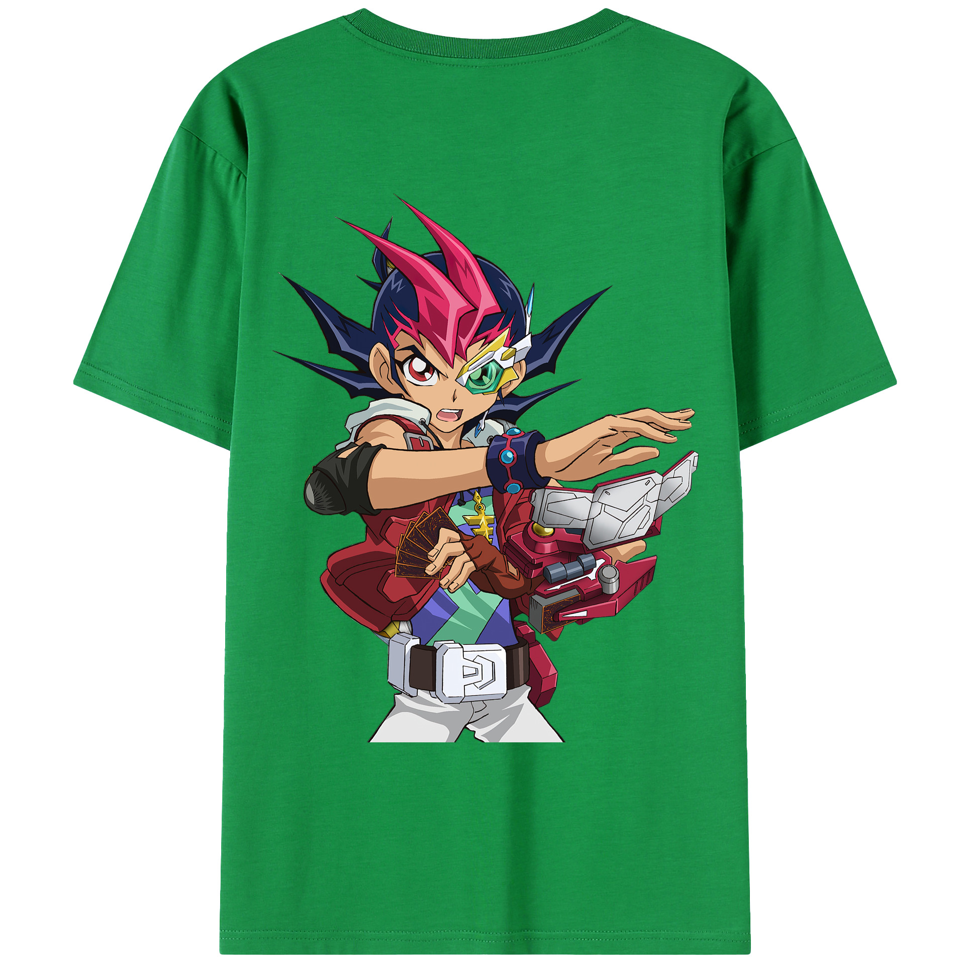 （画像用） 遊☆戯☆王 Yu-Gi-Oh! 綿100％ メンズ半袖Tシャツ（バックプリント） 通気性