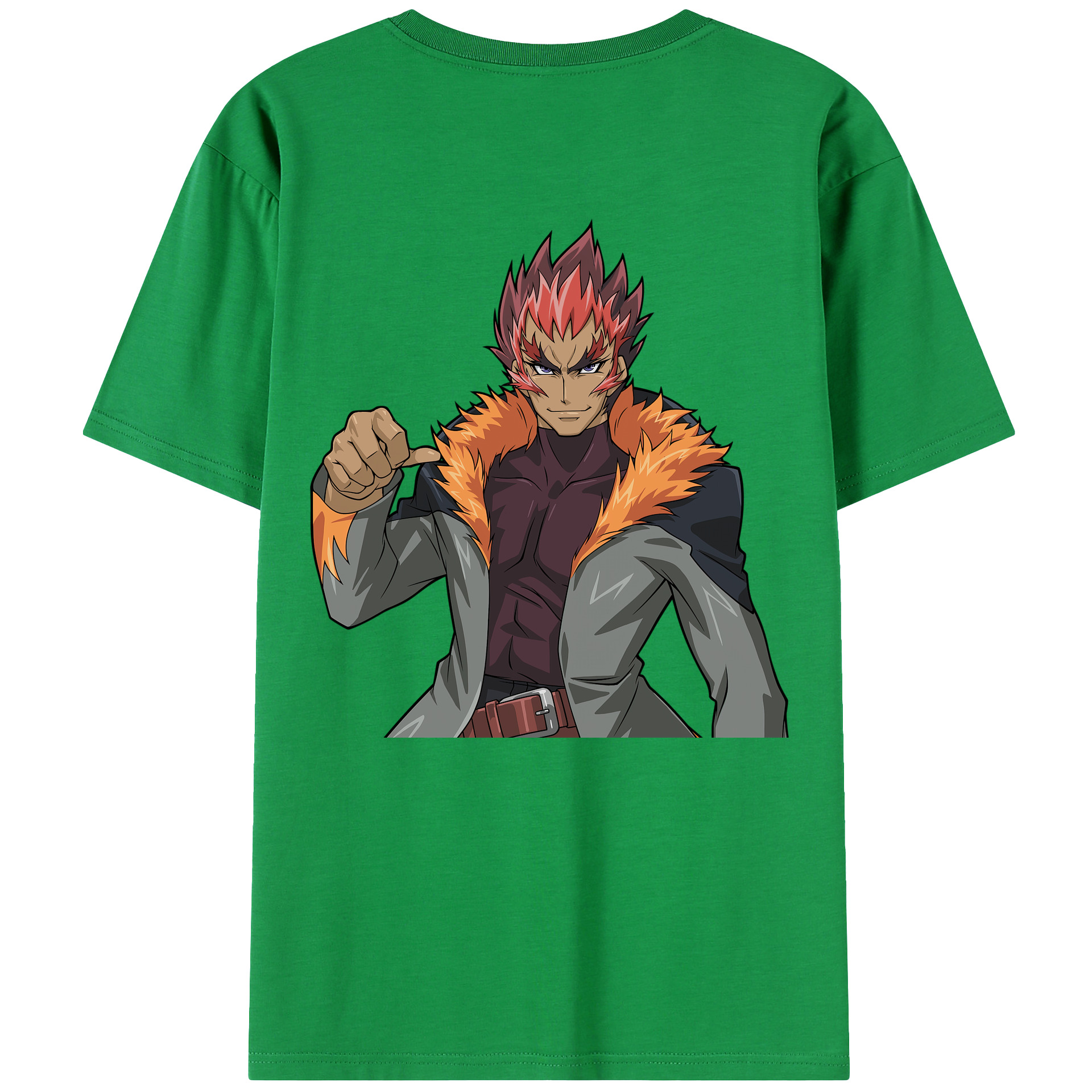 （画像用） 遊☆戯☆王 Yu-Gi-Oh! 綿100％ メンズ半袖Tシャツ（バックプリント） 通気性