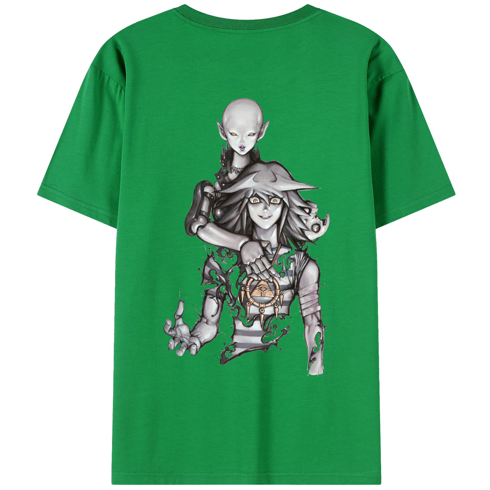 （画像用） 遊☆戯☆王 Yu-Gi-Oh! 綿100％ メンズ半袖Tシャツ（バックプリント） 通気性