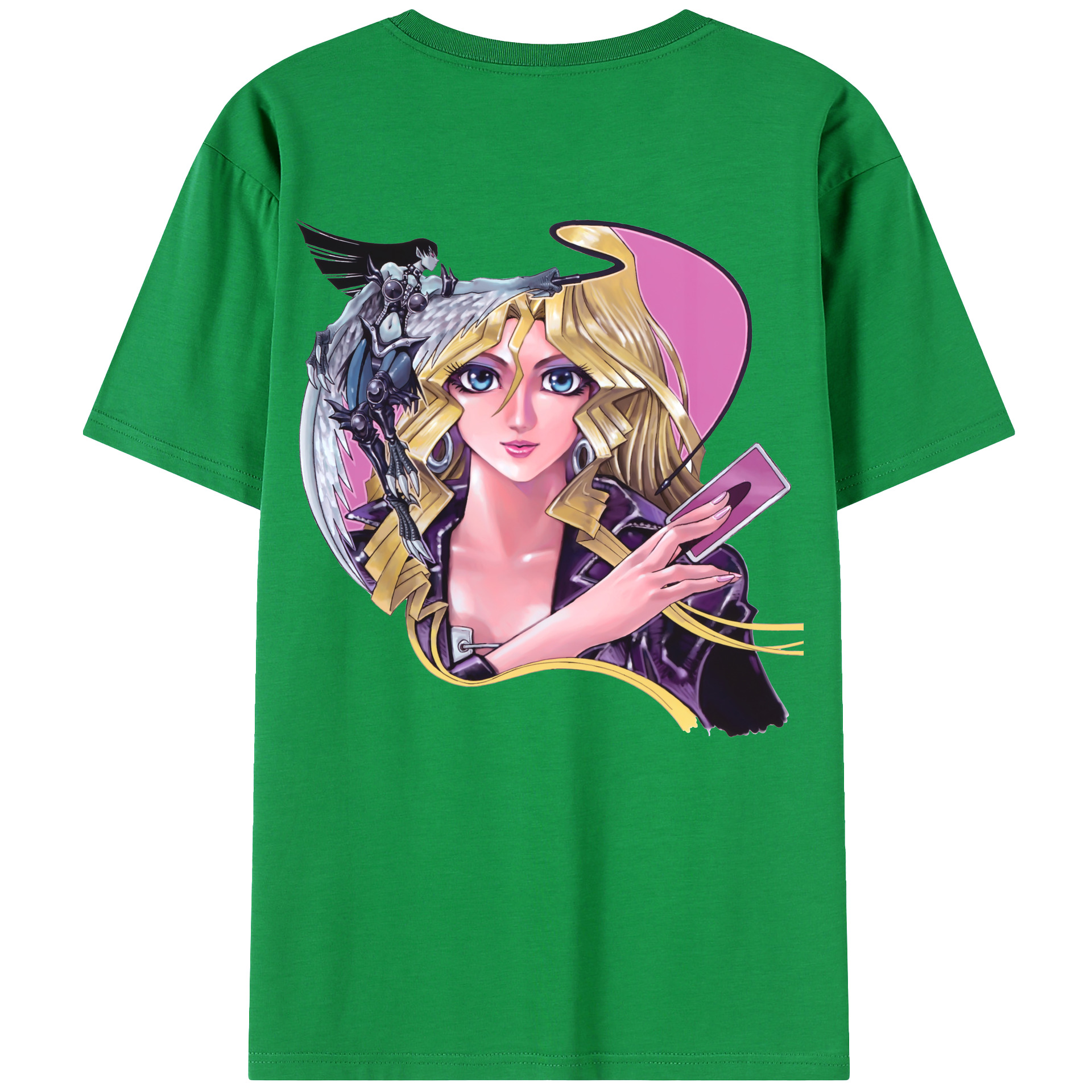 （画像用） 遊☆戯☆王 Yu-Gi-Oh! 綿100％ メンズ半袖Tシャツ（バックプリント） 通気性