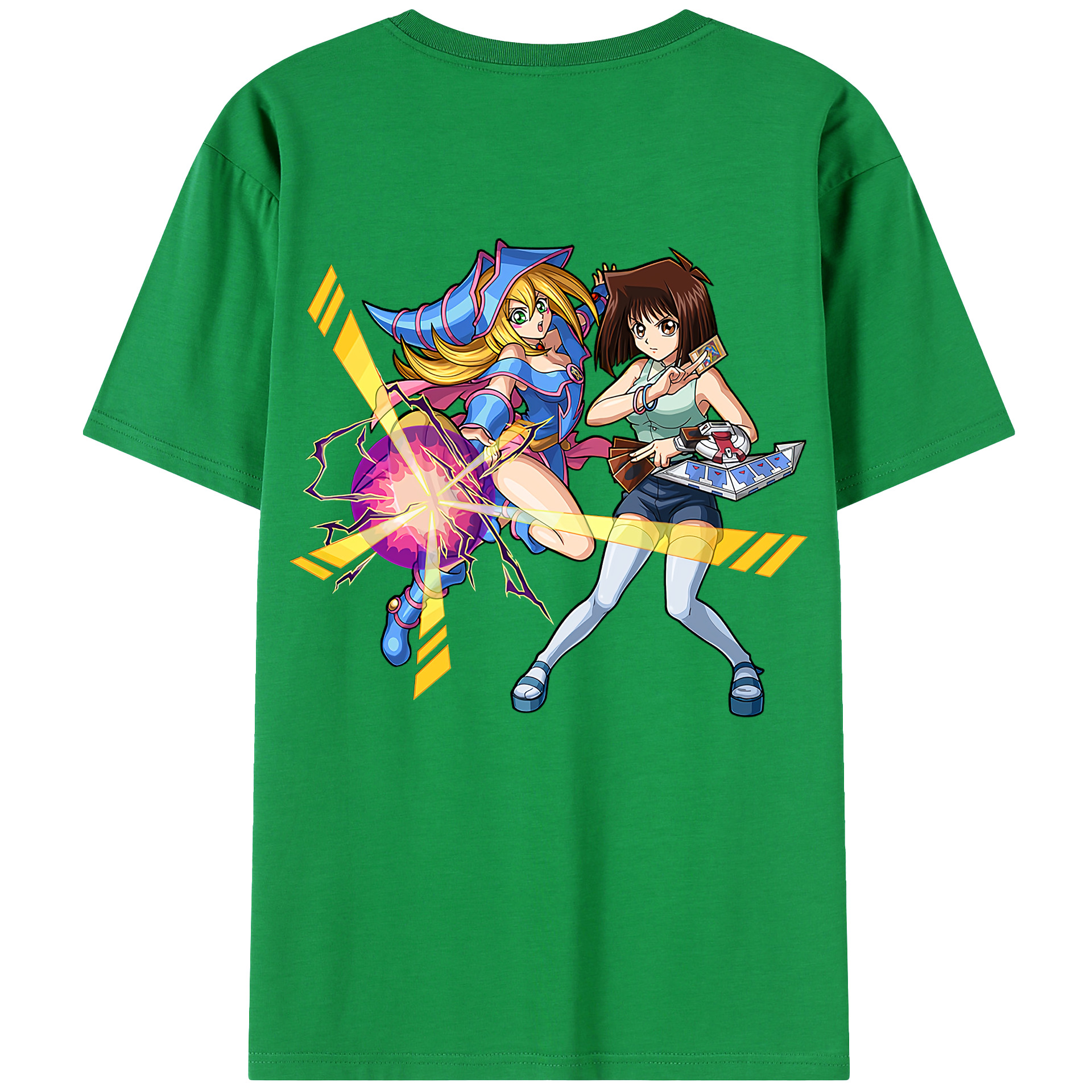 （画像用） 遊☆戯☆王 Yu-Gi-Oh! 綿100％ メンズ半袖Tシャツ（バックプリント） 通気性