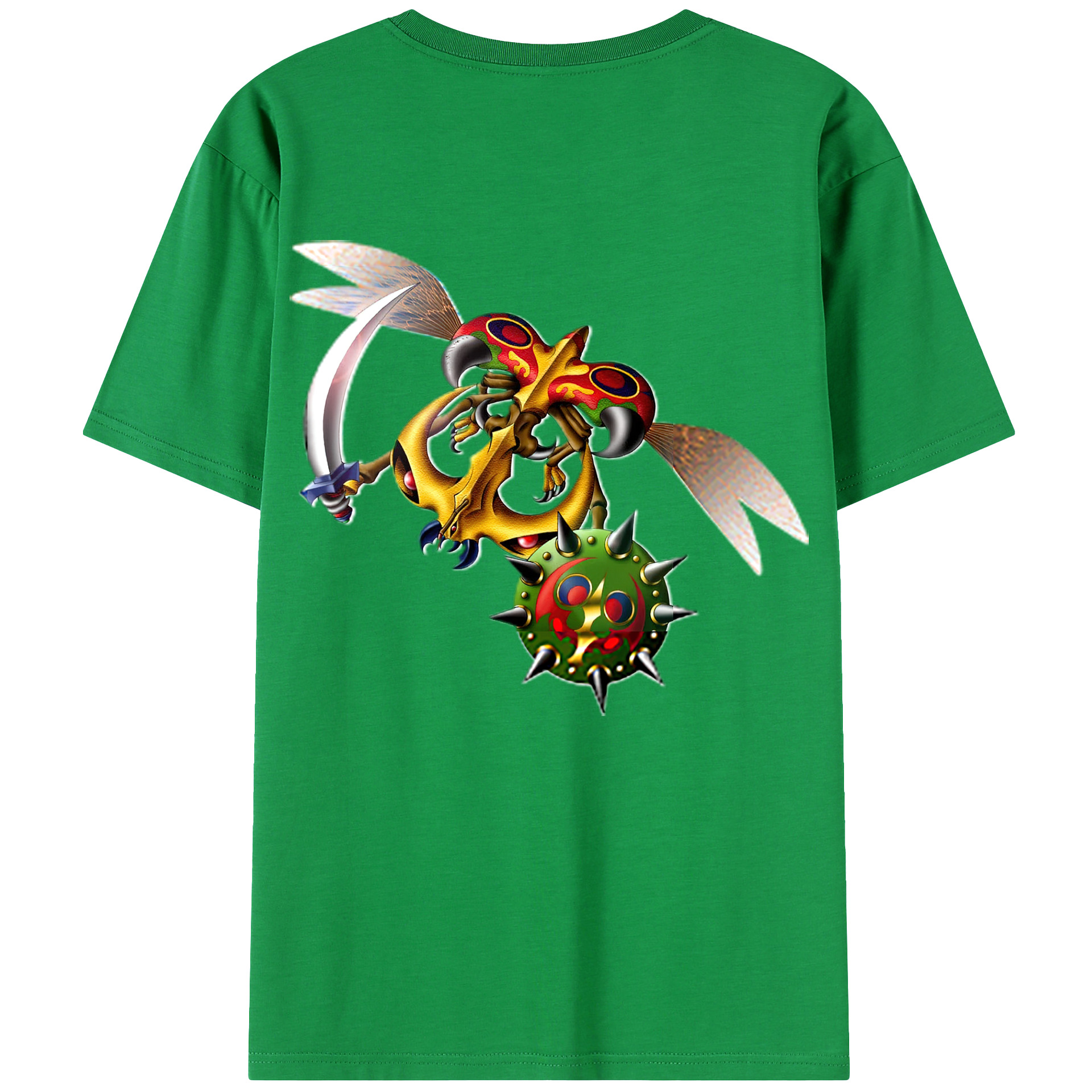 （画像用） 遊☆戯☆王 Yu-Gi-Oh! 綿100％ メンズ半袖Tシャツ（バックプリント） 通気性