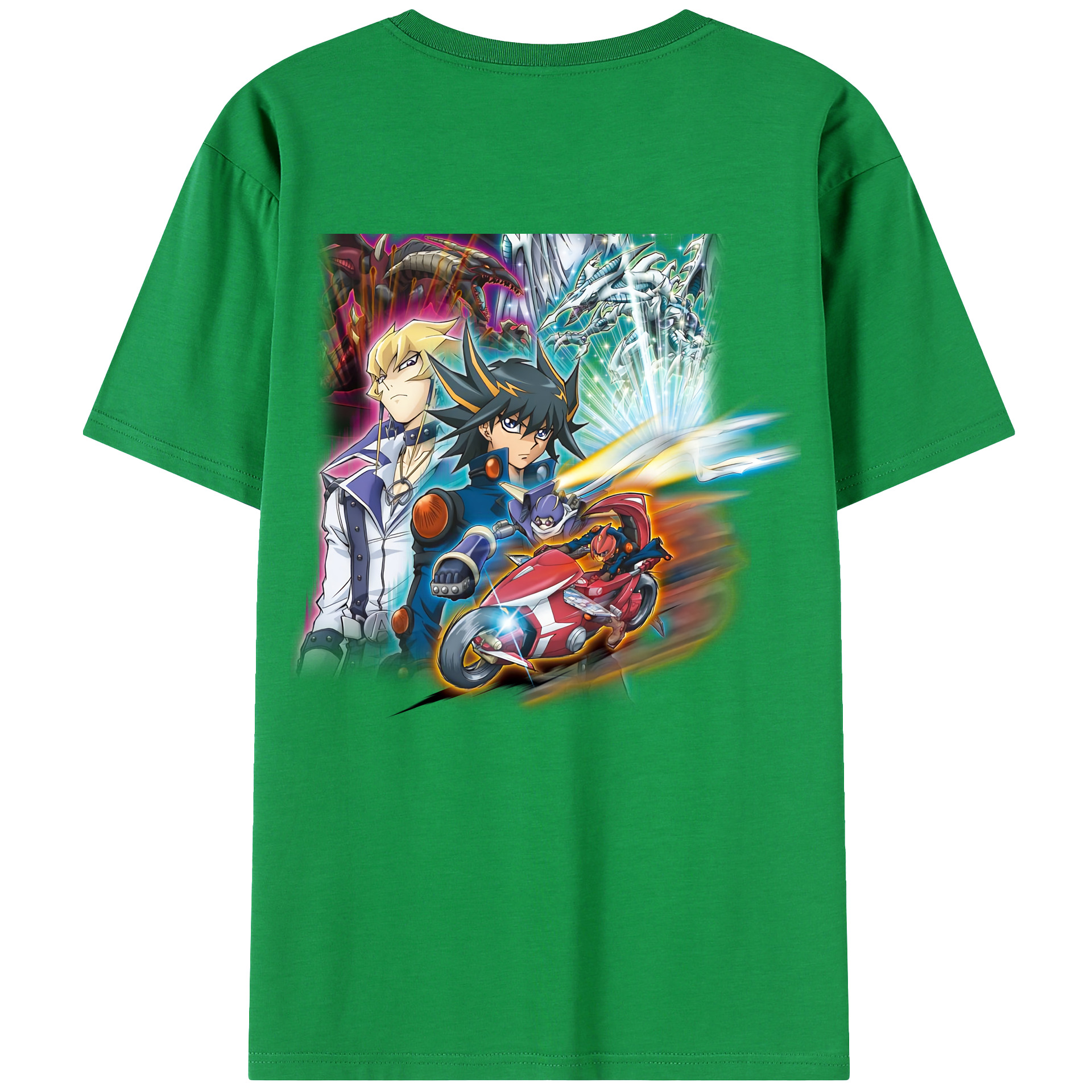 （画像用） 遊☆戯☆王 Yu-Gi-Oh! 綿100％ メンズ半袖Tシャツ（バックプリント） 通気性