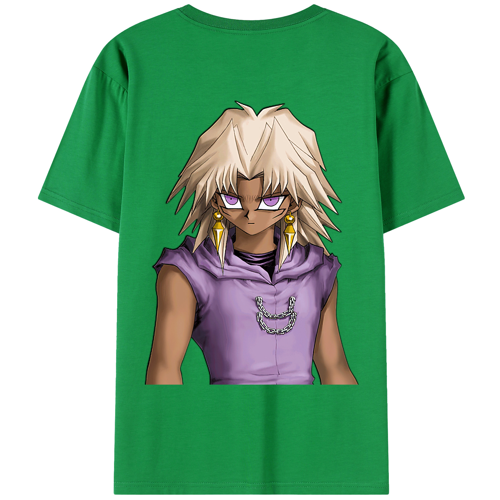 （画像用） 遊☆戯☆王 Yu-Gi-Oh! 綿100％ メンズ半袖Tシャツ（バックプリント） 通気性