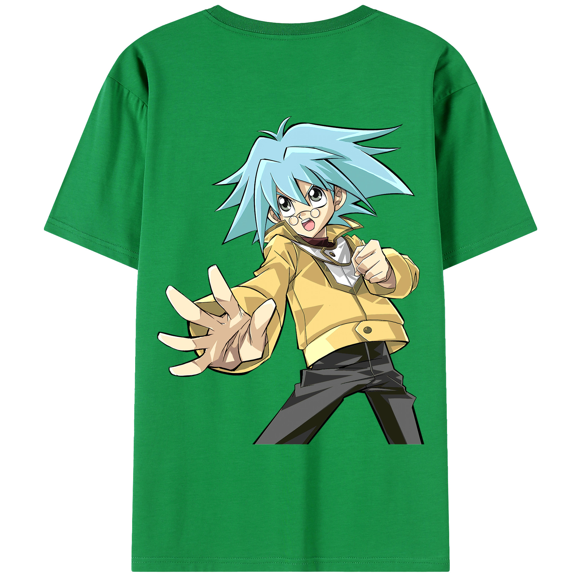 （画像用） 遊☆戯☆王 Yu-Gi-Oh! 綿100％ メンズ半袖Tシャツ（バックプリント） 通気性
