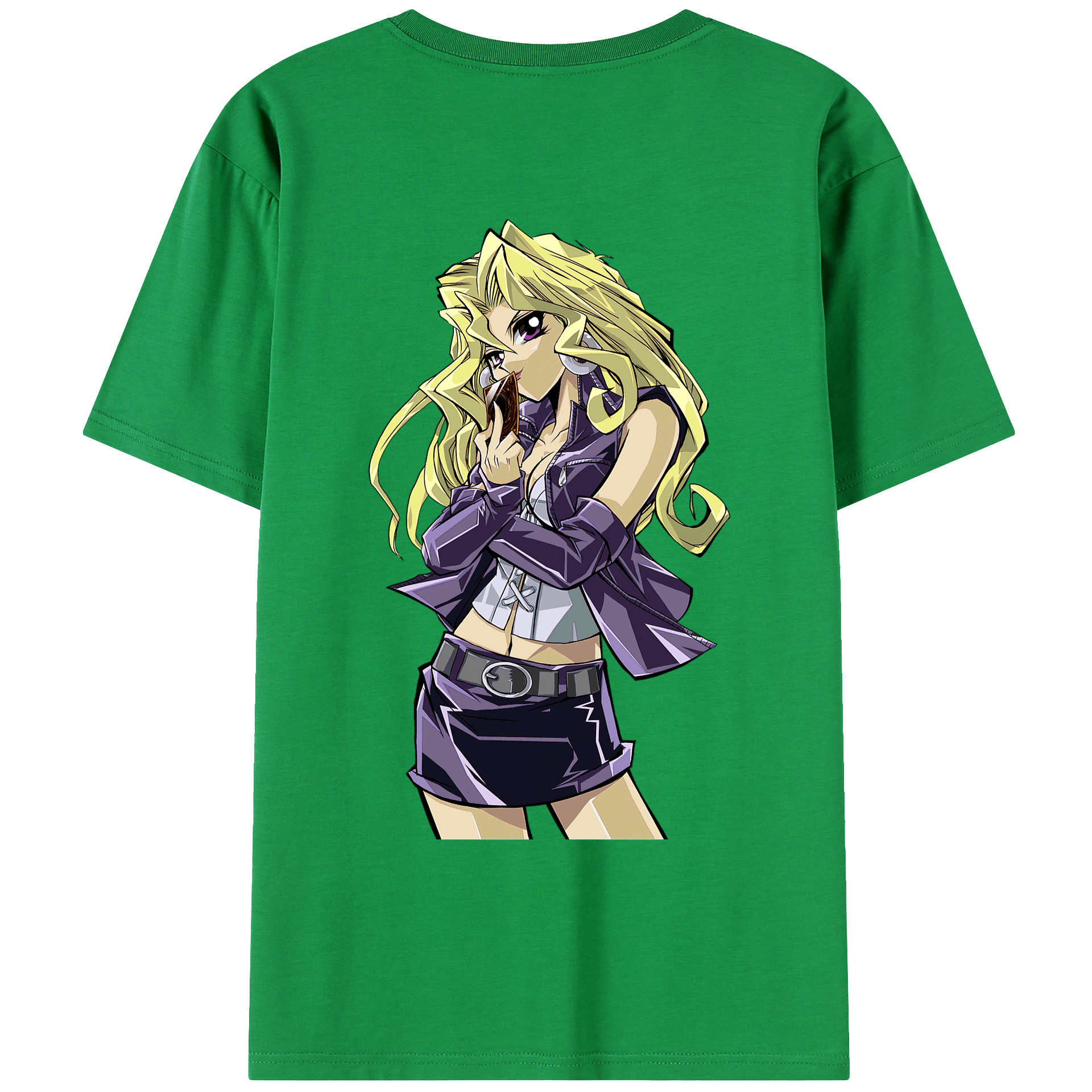 （画像用） 遊☆戯☆王 Yu-Gi-Oh! 綿100％ メンズ半袖Tシャツ（バックプリント） 通気性