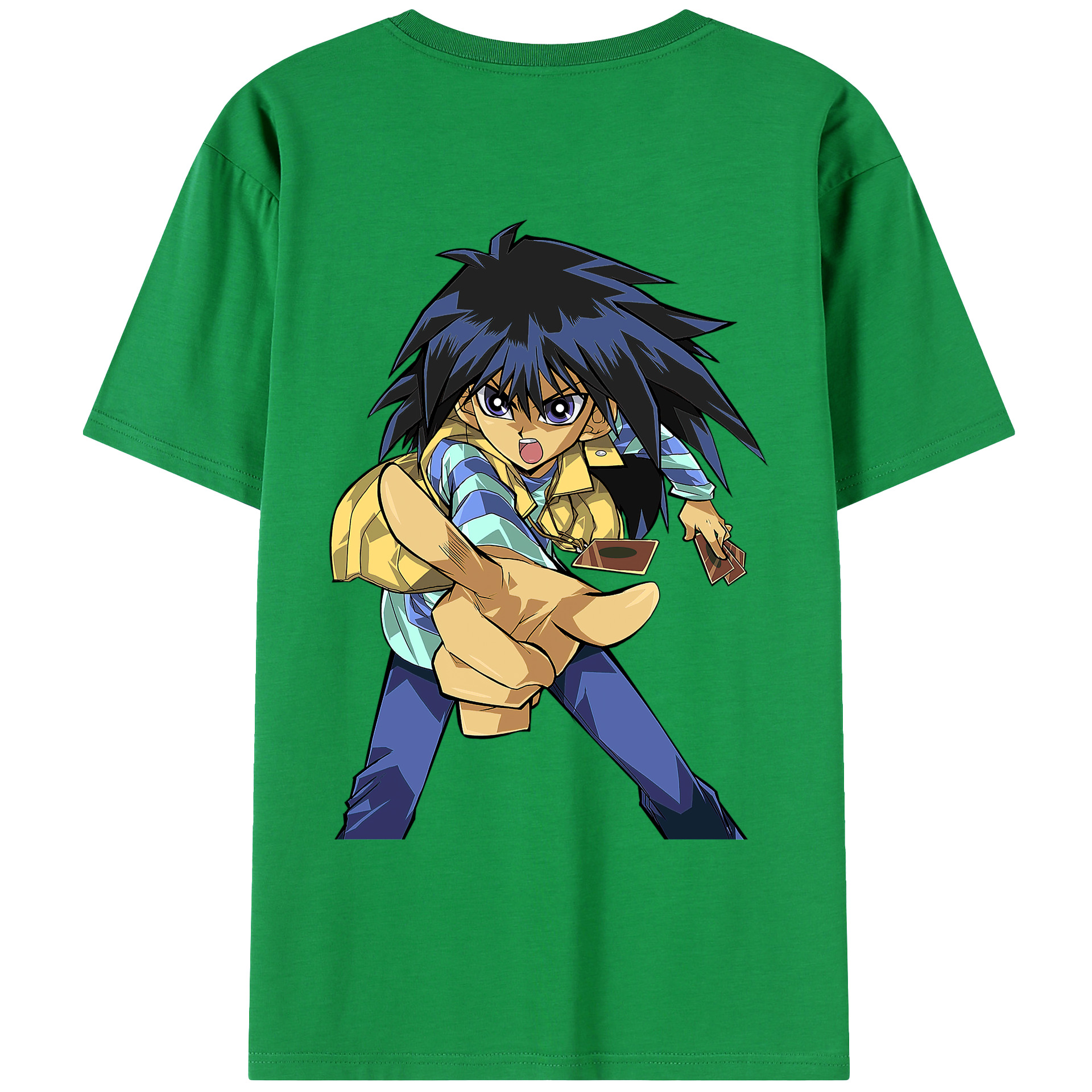 （画像用） 遊☆戯☆王 Yu-Gi-Oh! 綿100％ メンズ半袖Tシャツ（バックプリント） 通気性