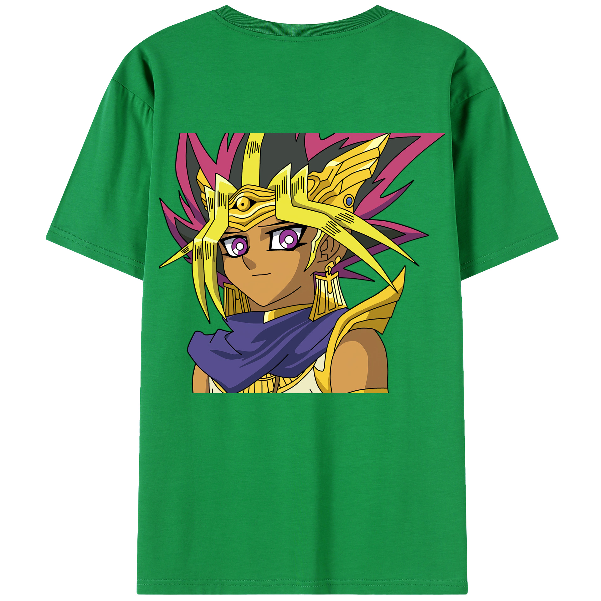 （画像用） 遊☆戯☆王 Yu-Gi-Oh! 綿100％ メンズ半袖Tシャツ（バックプリント） 通気性