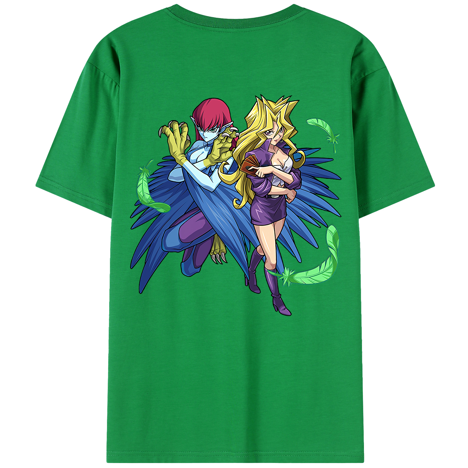 （画像用） 遊☆戯☆王 Yu-Gi-Oh! 綿100％ メンズ半袖Tシャツ（バックプリント） 通気性