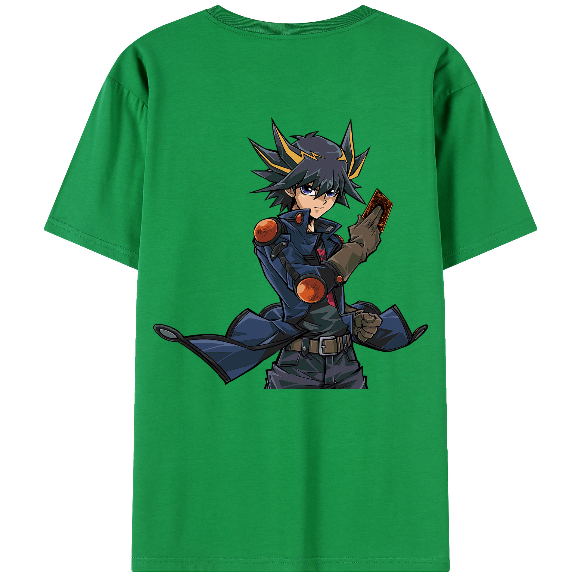 （画像用） 遊☆戯☆王 Yu-Gi-Oh! 綿100％ メンズ半袖Tシャツ（バックプリント） 通気性