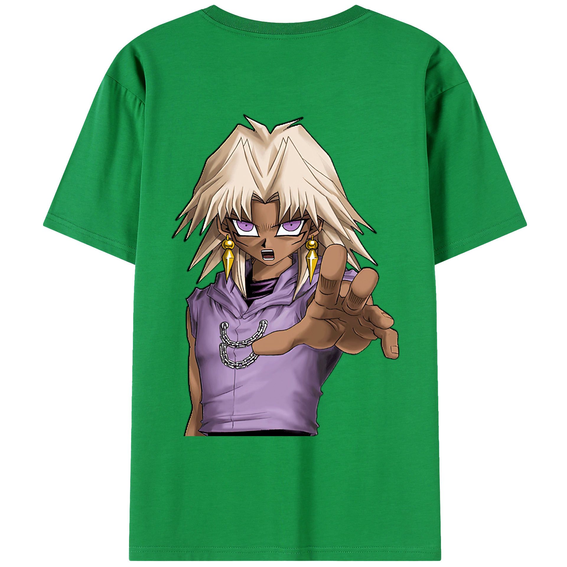 （画像用） 遊☆戯☆王 Yu-Gi-Oh! 綿100％ メンズ半袖Tシャツ（バックプリント） 通気性