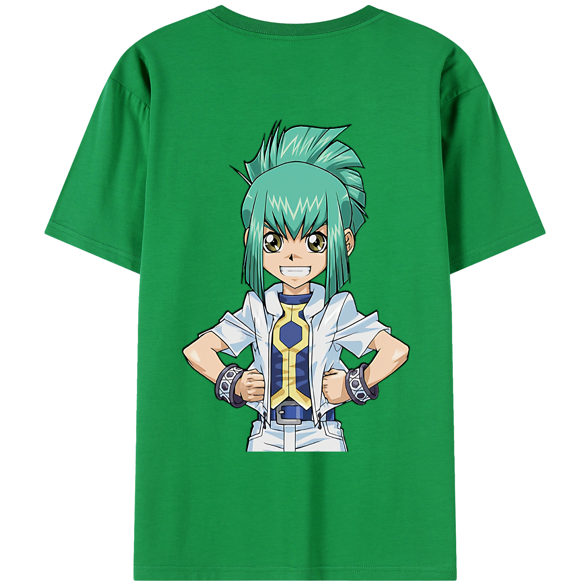 （画像用） 遊☆戯☆王 Yu-Gi-Oh! 綿100％ メンズ半袖Tシャツ（バックプリント） 通気性