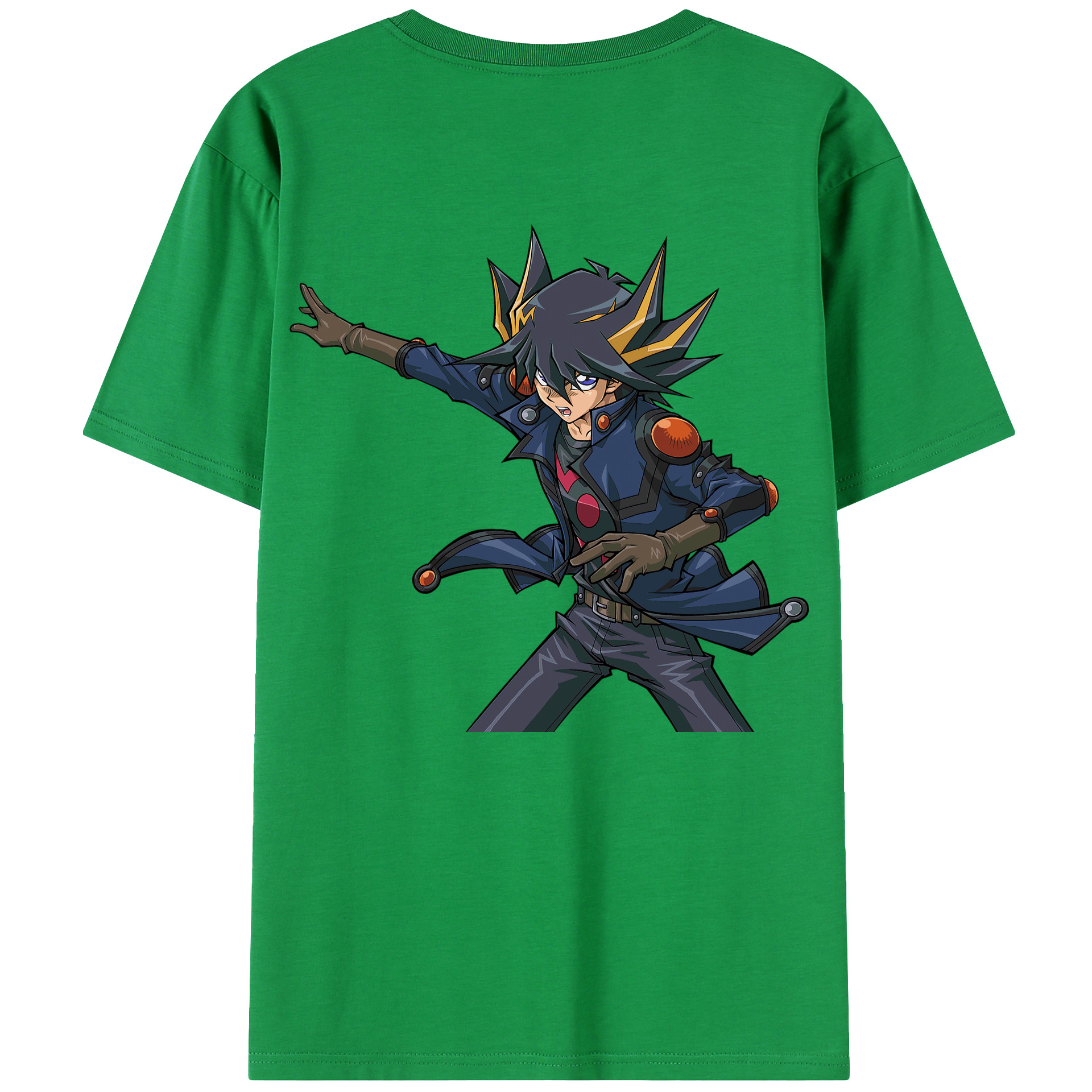 （画像用） 遊☆戯☆王 Yu-Gi-Oh! 綿100％ メンズ半袖Tシャツ（バックプリント） 通気性