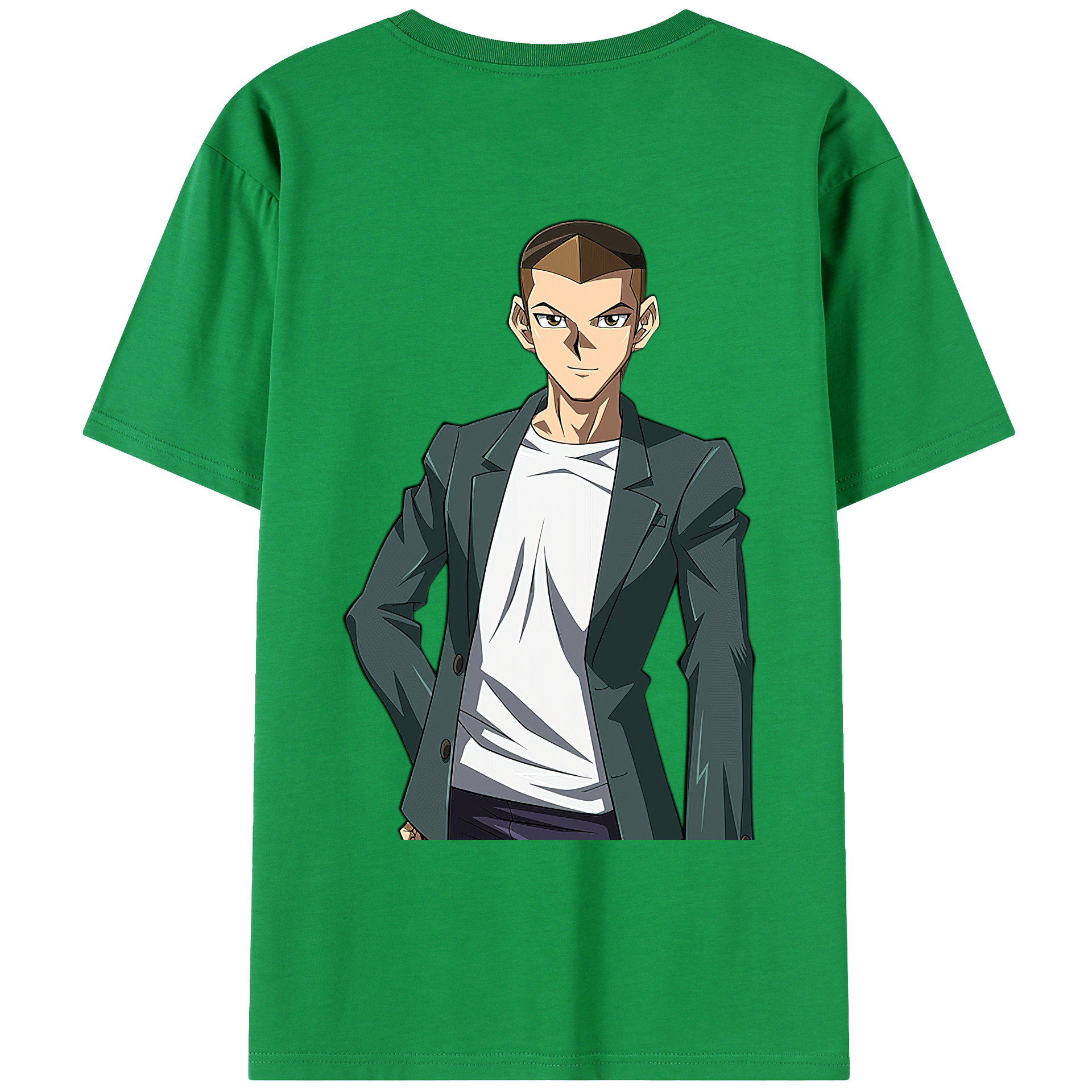 （画像用） 遊☆戯☆王 Yu-Gi-Oh! 綿100％ メンズ半袖Tシャツ（バックプリント） 通気性