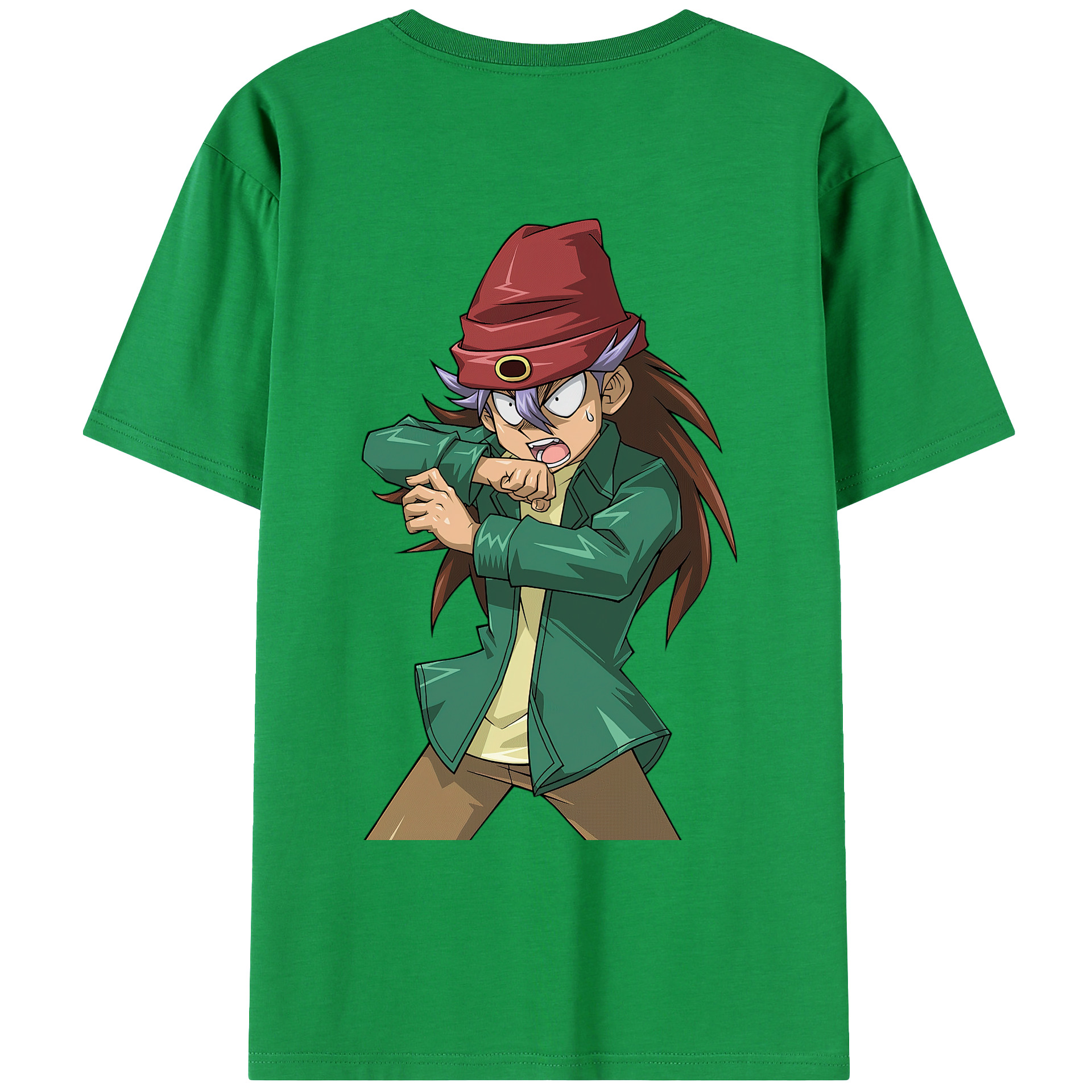（画像用） 遊☆戯☆王 Yu-Gi-Oh! 綿100％ メンズ半袖Tシャツ（バックプリント） 通気性