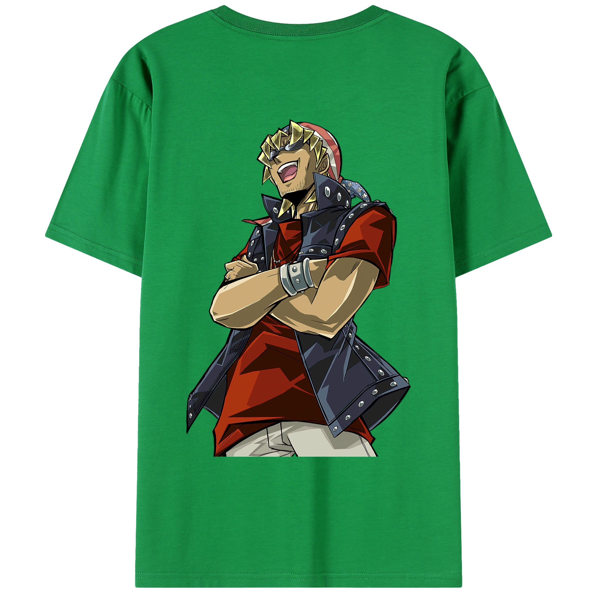 （画像用） 遊☆戯☆王 Yu-Gi-Oh! 綿100％ メンズ半袖Tシャツ（バックプリント） 通気性