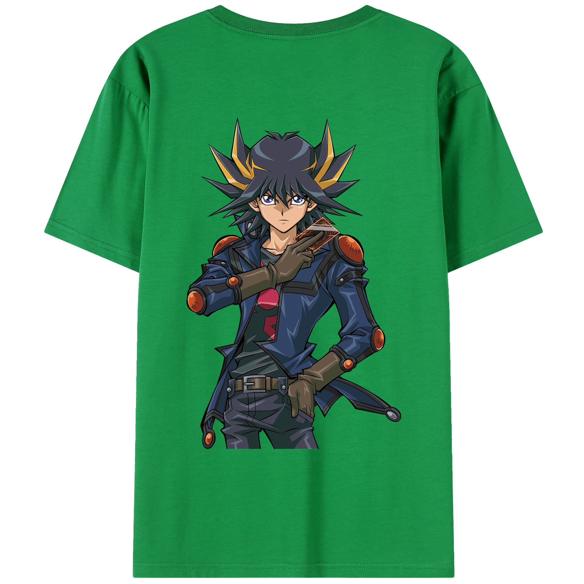 （画像用） 遊☆戯☆王 Yu-Gi-Oh! 綿100％ メンズ半袖Tシャツ（バックプリント） 通気性