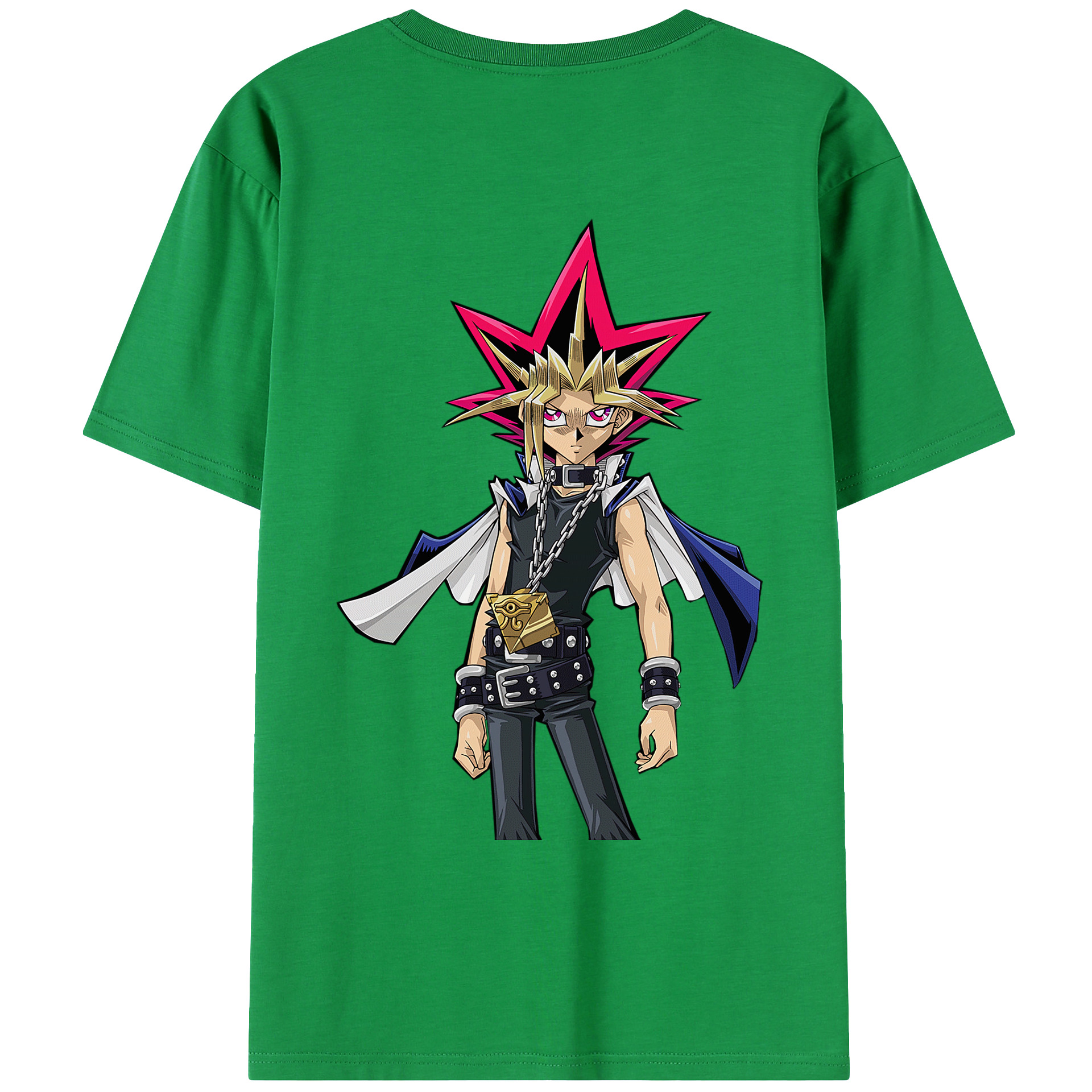 （画像用） 遊☆戯☆王 Yu-Gi-Oh! 綿100％ メンズ半袖Tシャツ（バックプリント） 通気性