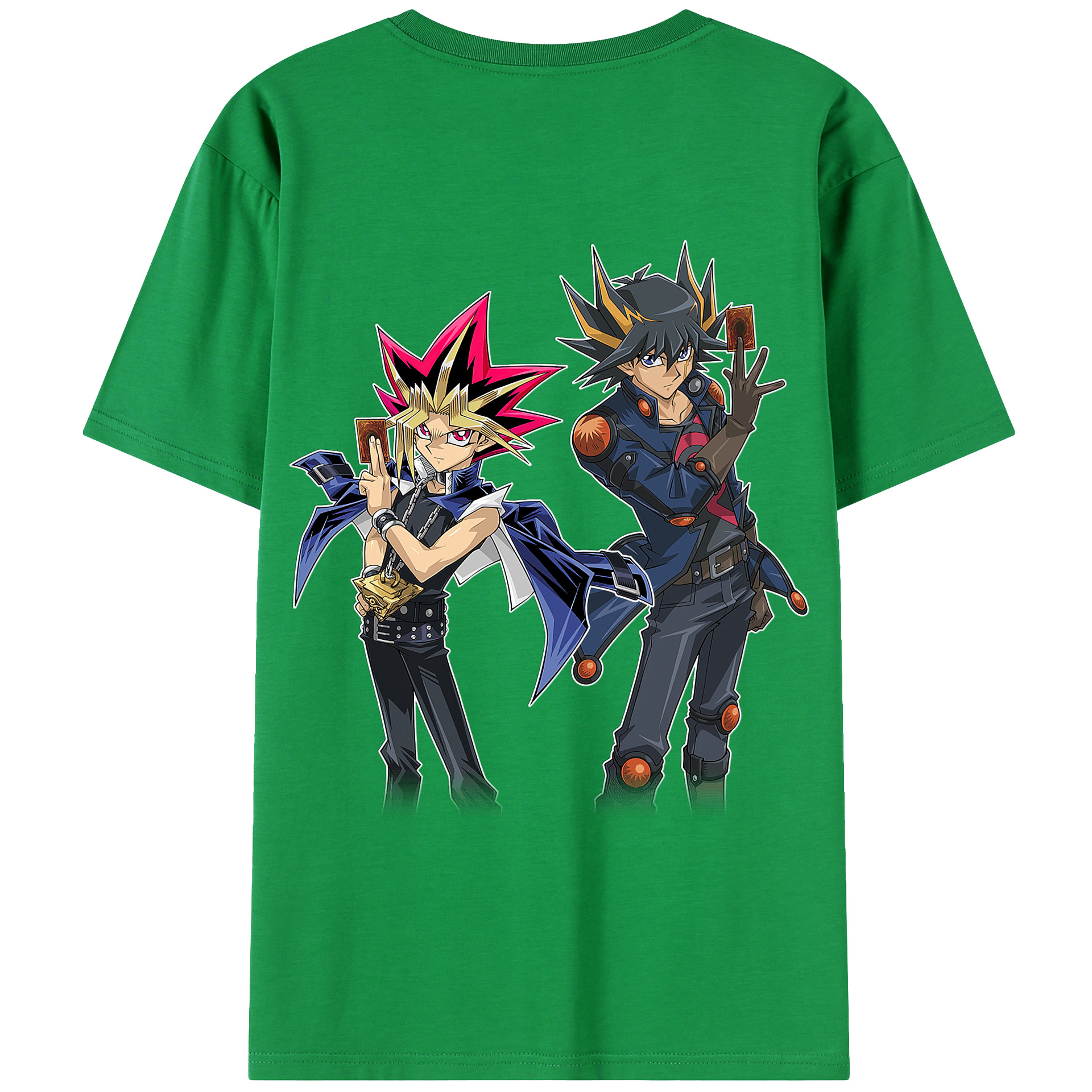 （画像用） 遊☆戯☆王 Yu-Gi-Oh! 綿100％ メンズ半袖Tシャツ（バックプリント） 通気性
