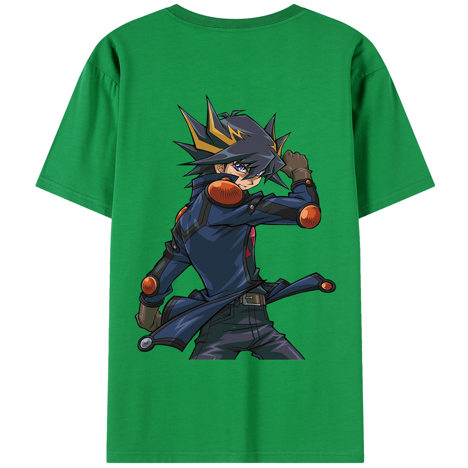 （画像用） 遊☆戯☆王 Yu-Gi-Oh! 綿100％ メンズ半袖Tシャツ（バックプリント） 通気性