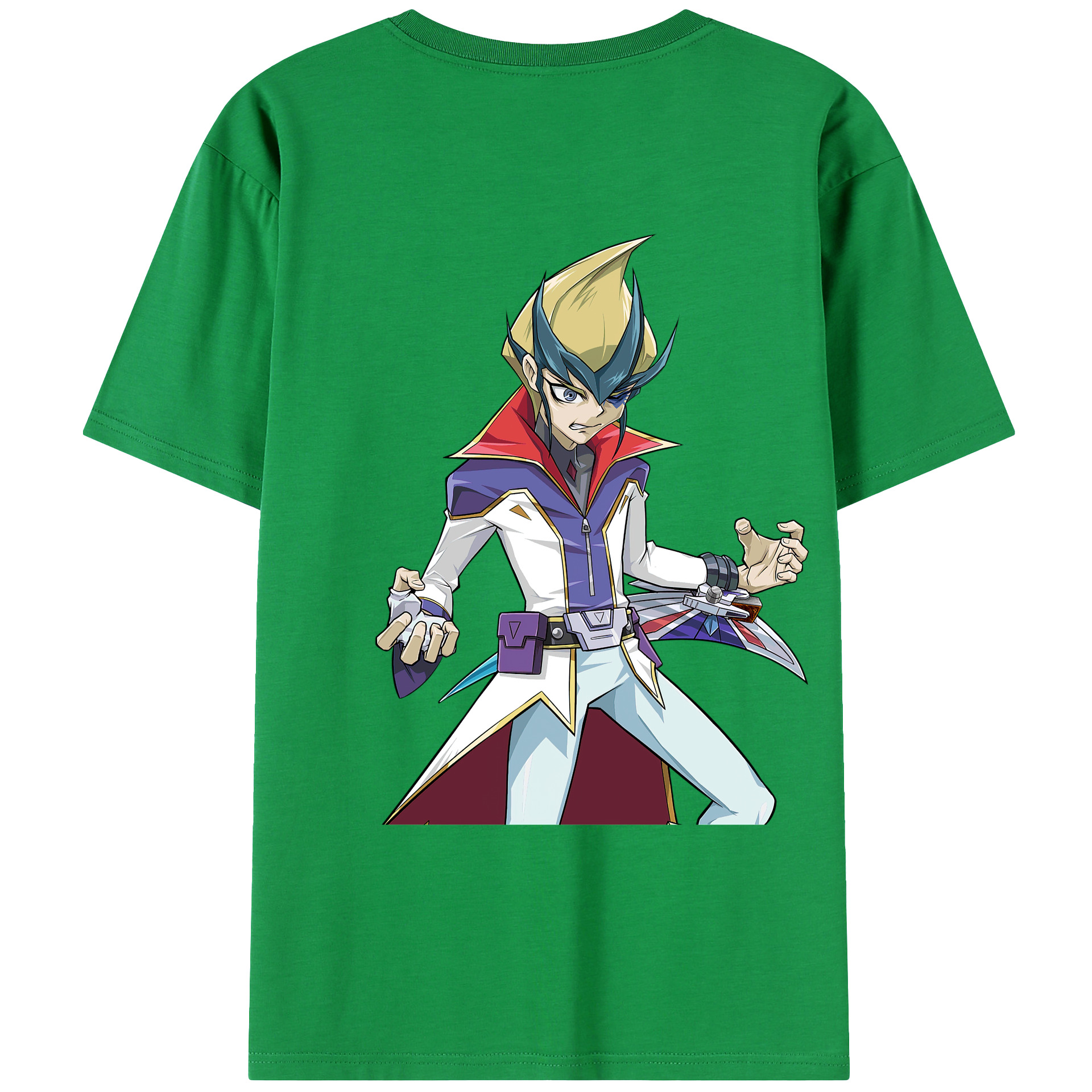 （画像用） 遊☆戯☆王 Yu-Gi-Oh! 綿100％ メンズ半袖Tシャツ（バックプリント） 通気性