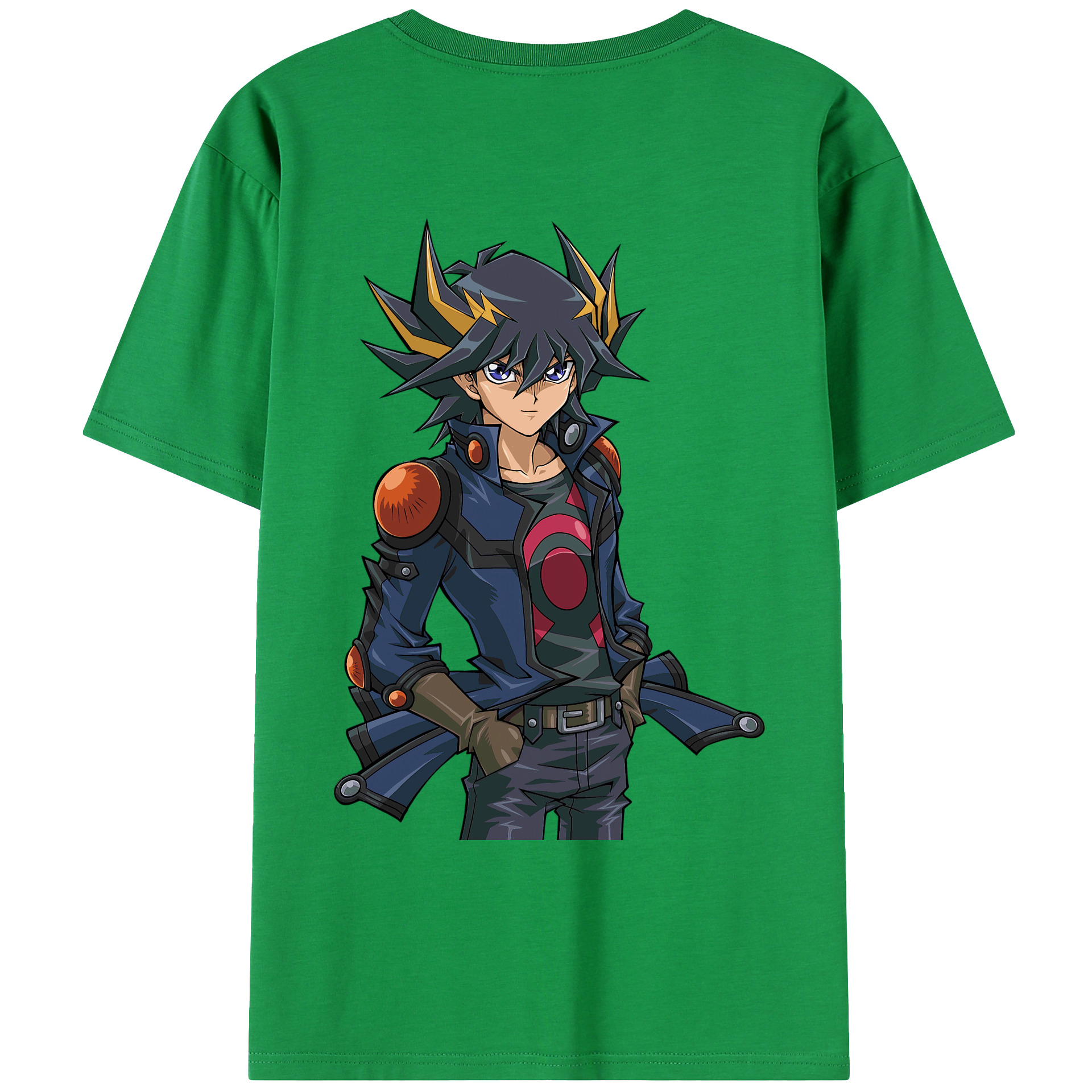 （画像用） 遊☆戯☆王 Yu-Gi-Oh! 綿100％ メンズ半袖Tシャツ（バックプリント） 通気性