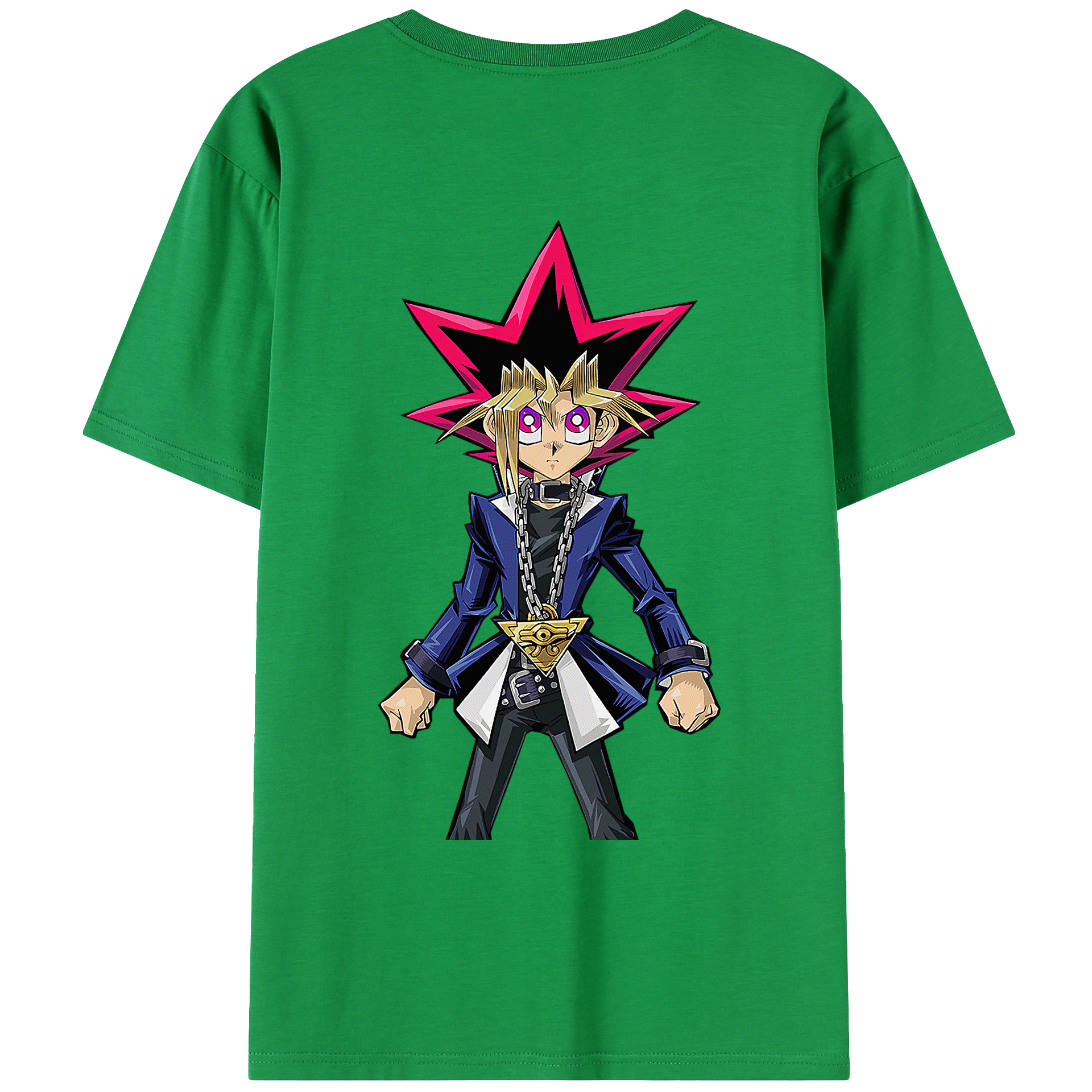 （画像用） 遊☆戯☆王 Yu-Gi-Oh! 綿100％ メンズ半袖Tシャツ（バックプリント） 通気性