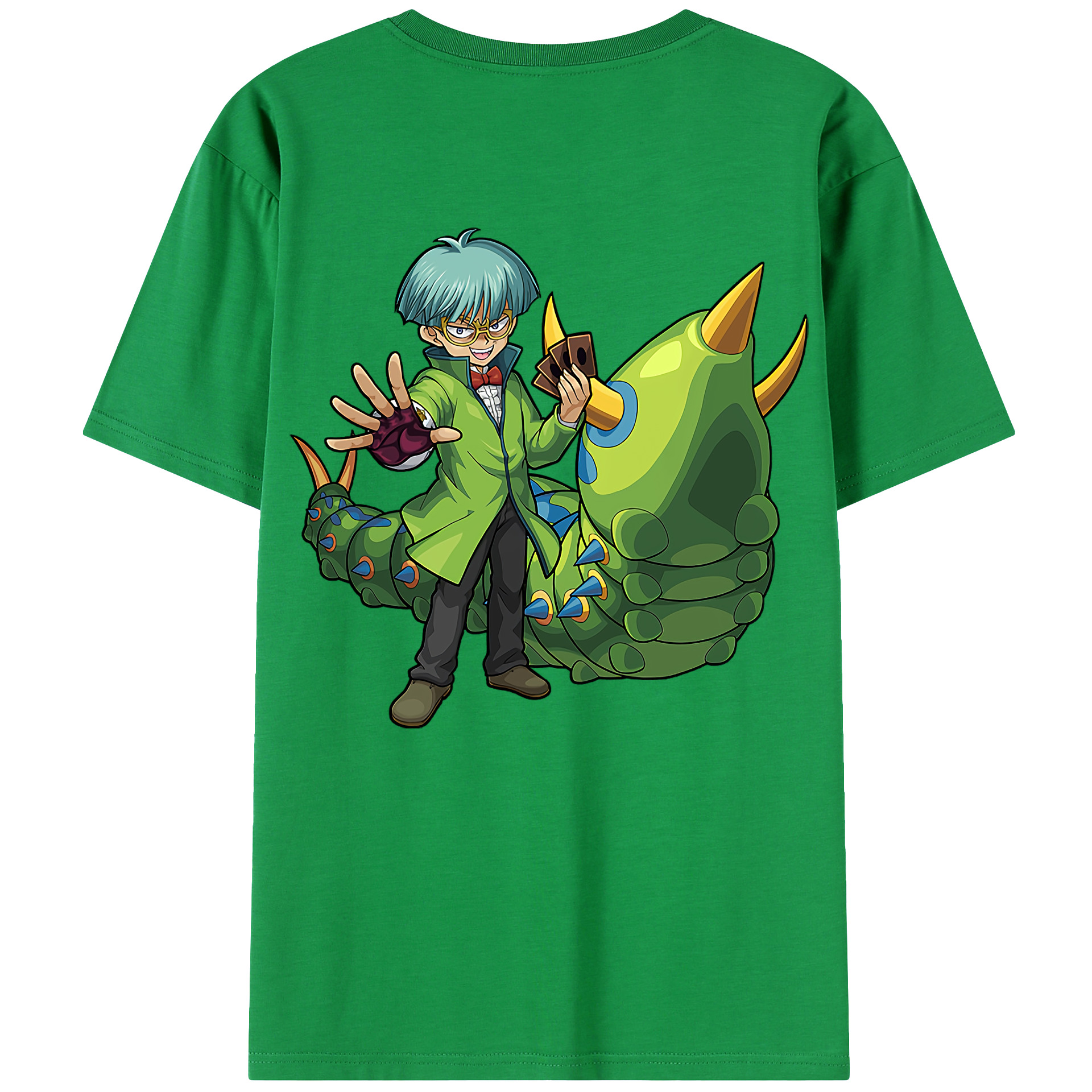 （画像用） 遊☆戯☆王 Yu-Gi-Oh! 綿100％ メンズ半袖Tシャツ（バックプリント） 通気性