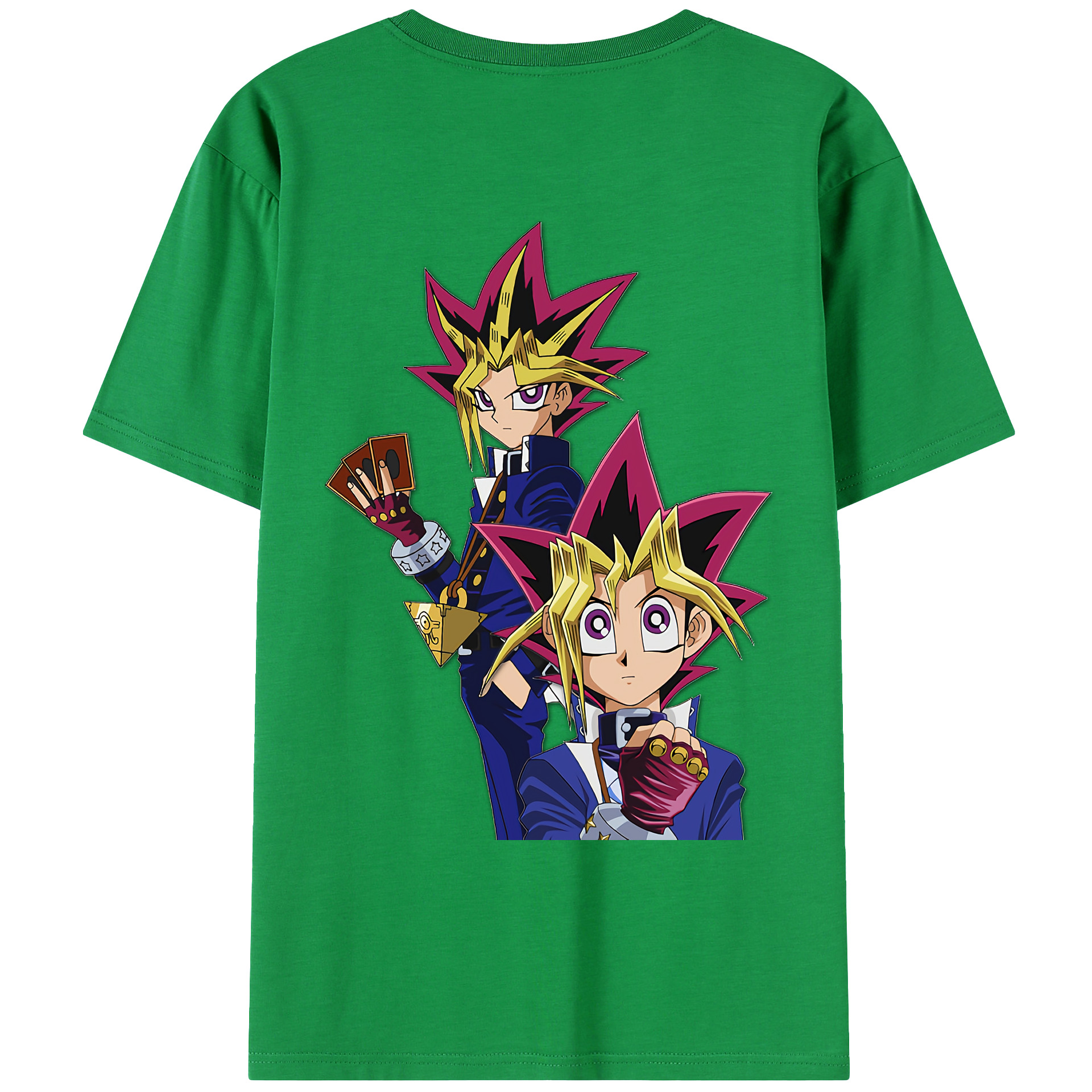 （画像用） 遊☆戯☆王 Yu-Gi-Oh! 綿100％ メンズ半袖Tシャツ（バックプリント） 通気性