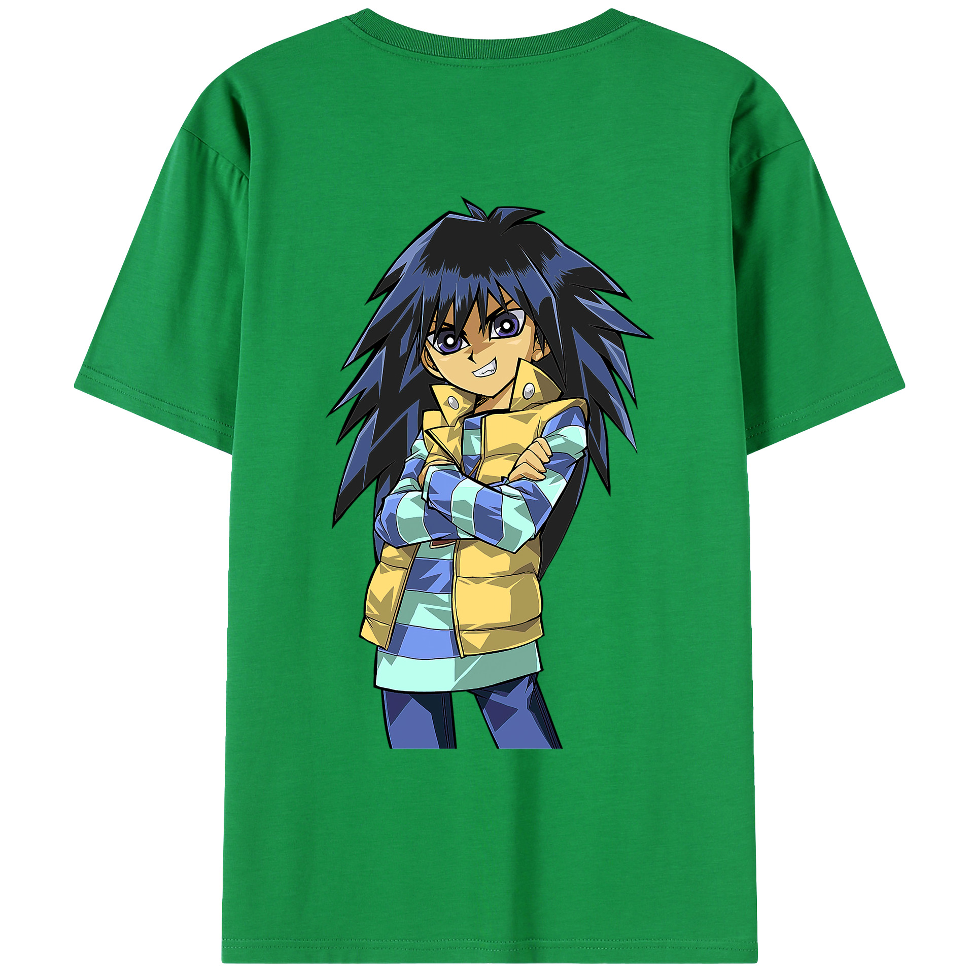 （画像用） 遊☆戯☆王 Yu-Gi-Oh! 綿100％ メンズ半袖Tシャツ（バックプリント） 通気性