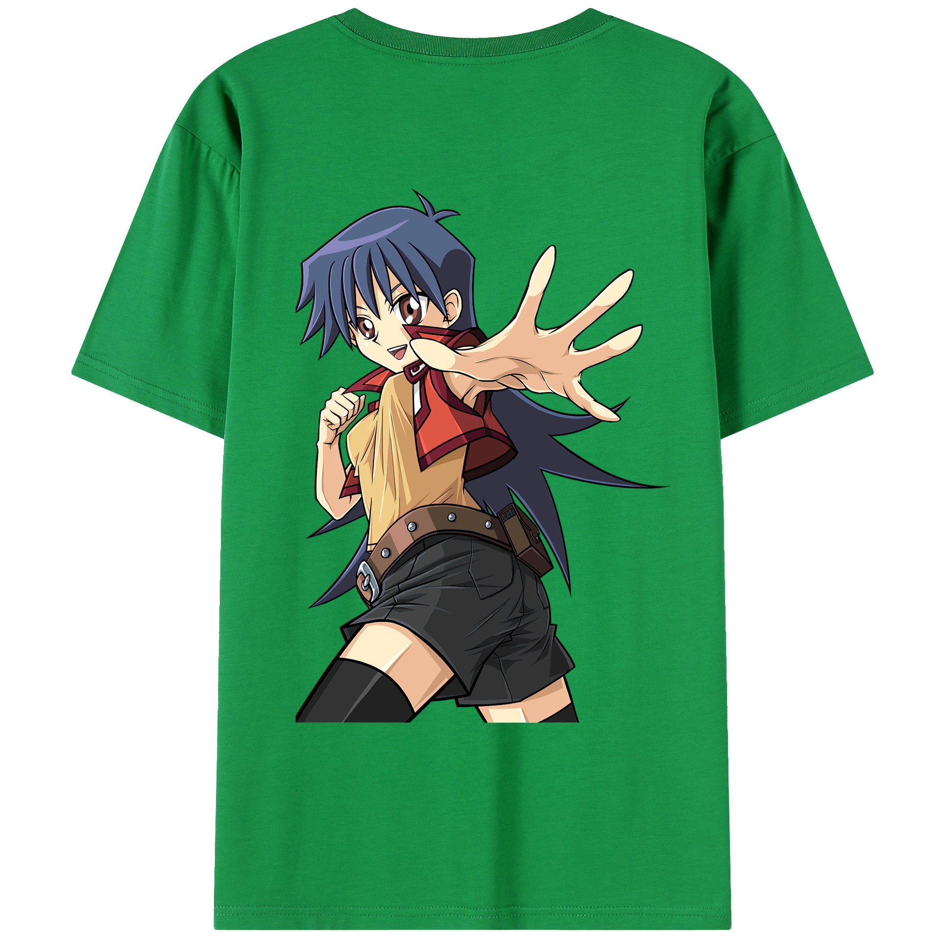 （画像用） 遊☆戯☆王 Yu-Gi-Oh! 綿100％ メンズ半袖Tシャツ（バックプリント） 通気性