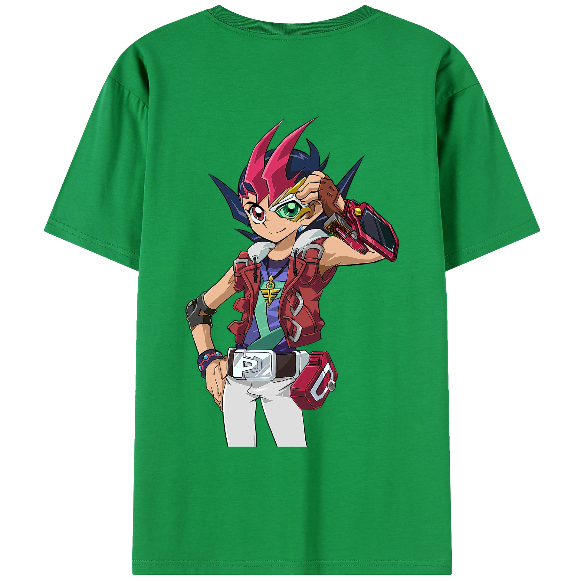 （画像用） 遊☆戯☆王 Yu-Gi-Oh! 綿100％ メンズ半袖Tシャツ（バックプリント） 通気性