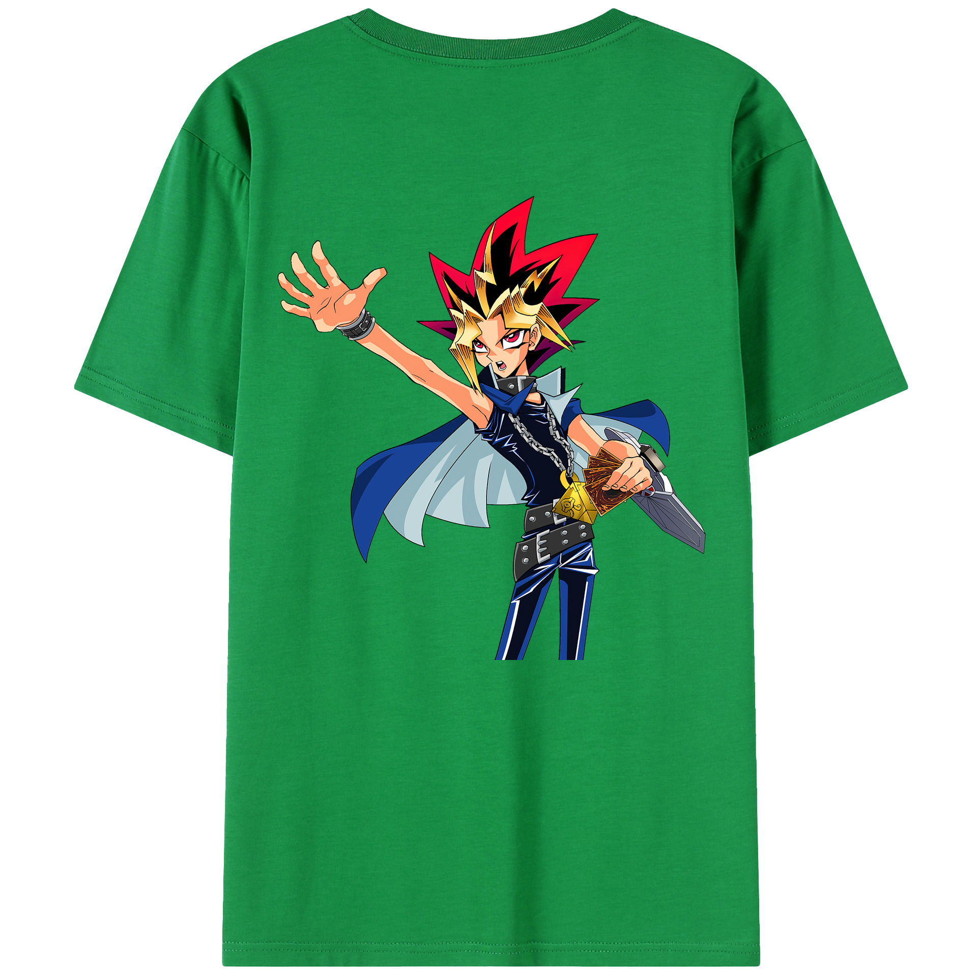 （画像用） 遊☆戯☆王 Yu-Gi-Oh! 綿100％ メンズ半袖Tシャツ（バックプリント） 通気性