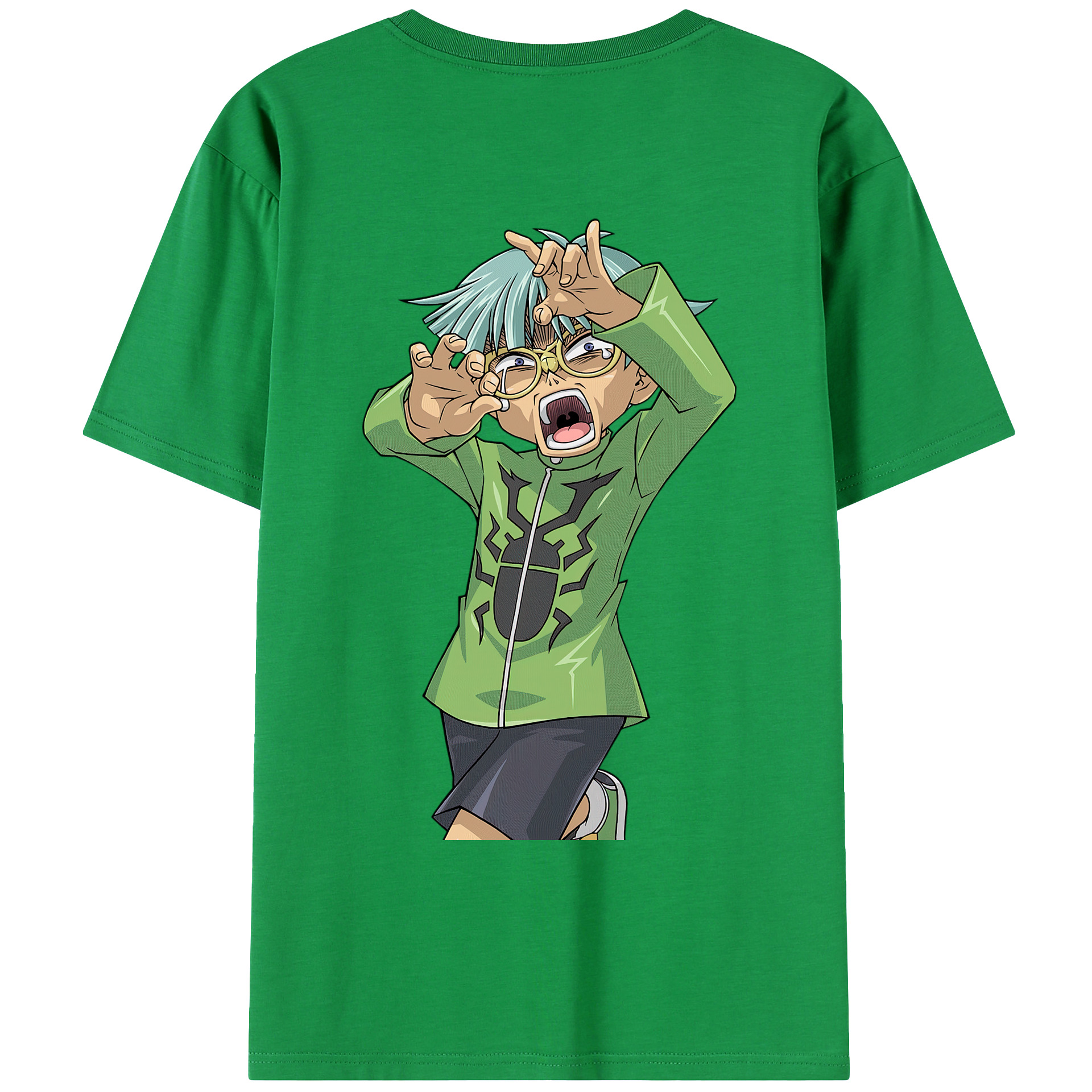 （画像用） 遊☆戯☆王 Yu-Gi-Oh! 綿100％ メンズ半袖Tシャツ（バックプリント） 通気性