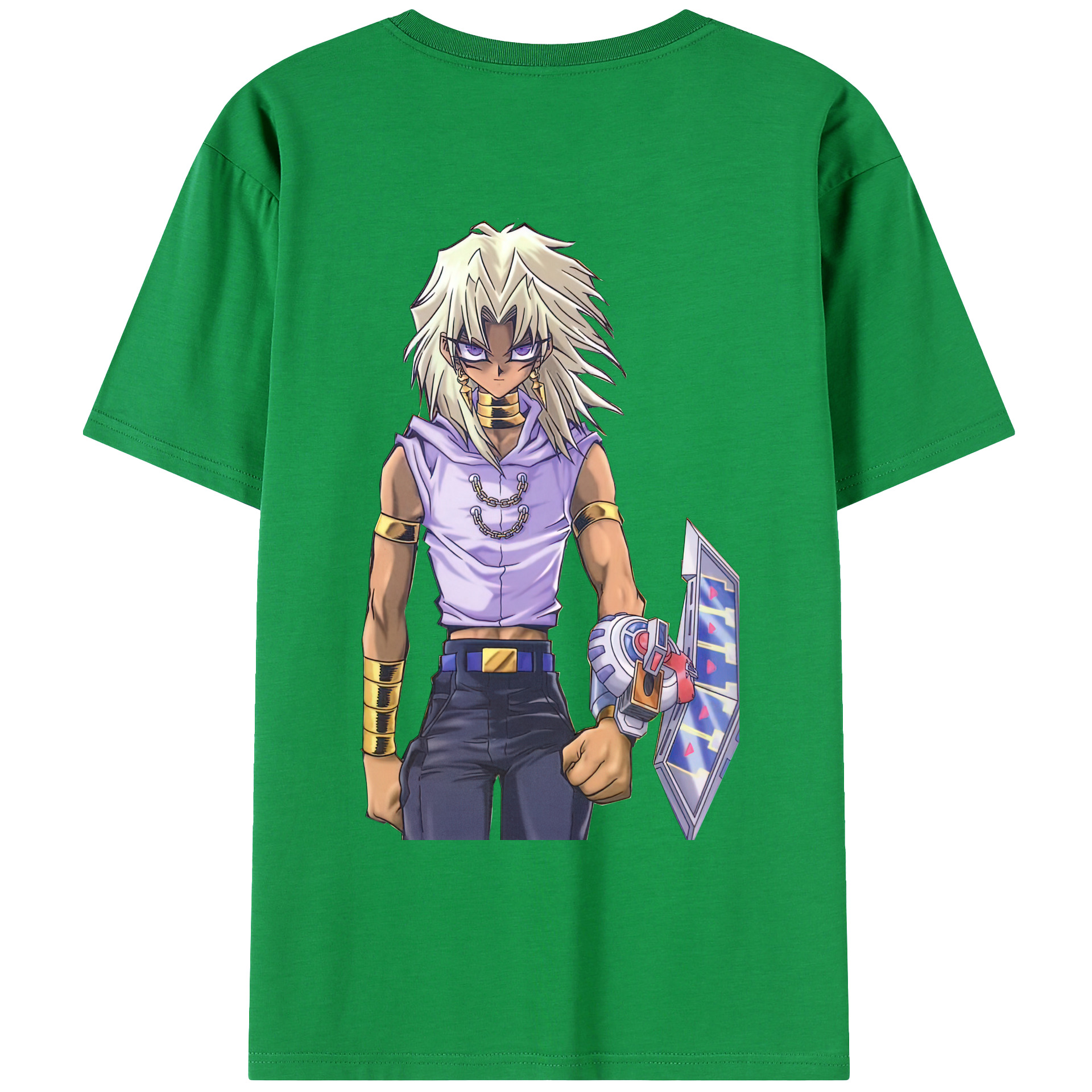 （画像用） 遊☆戯☆王 Yu-Gi-Oh! 綿100％ メンズ半袖Tシャツ（バックプリント） 通気性