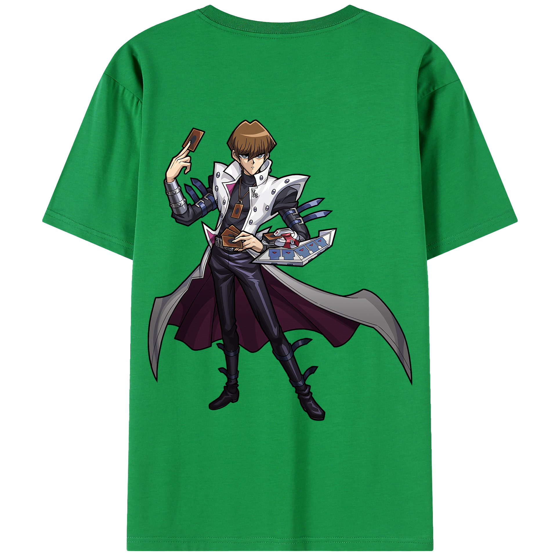 （画像用） 遊☆戯☆王 Yu-Gi-Oh! 綿100％ メンズ半袖Tシャツ（バックプリント） 通気性