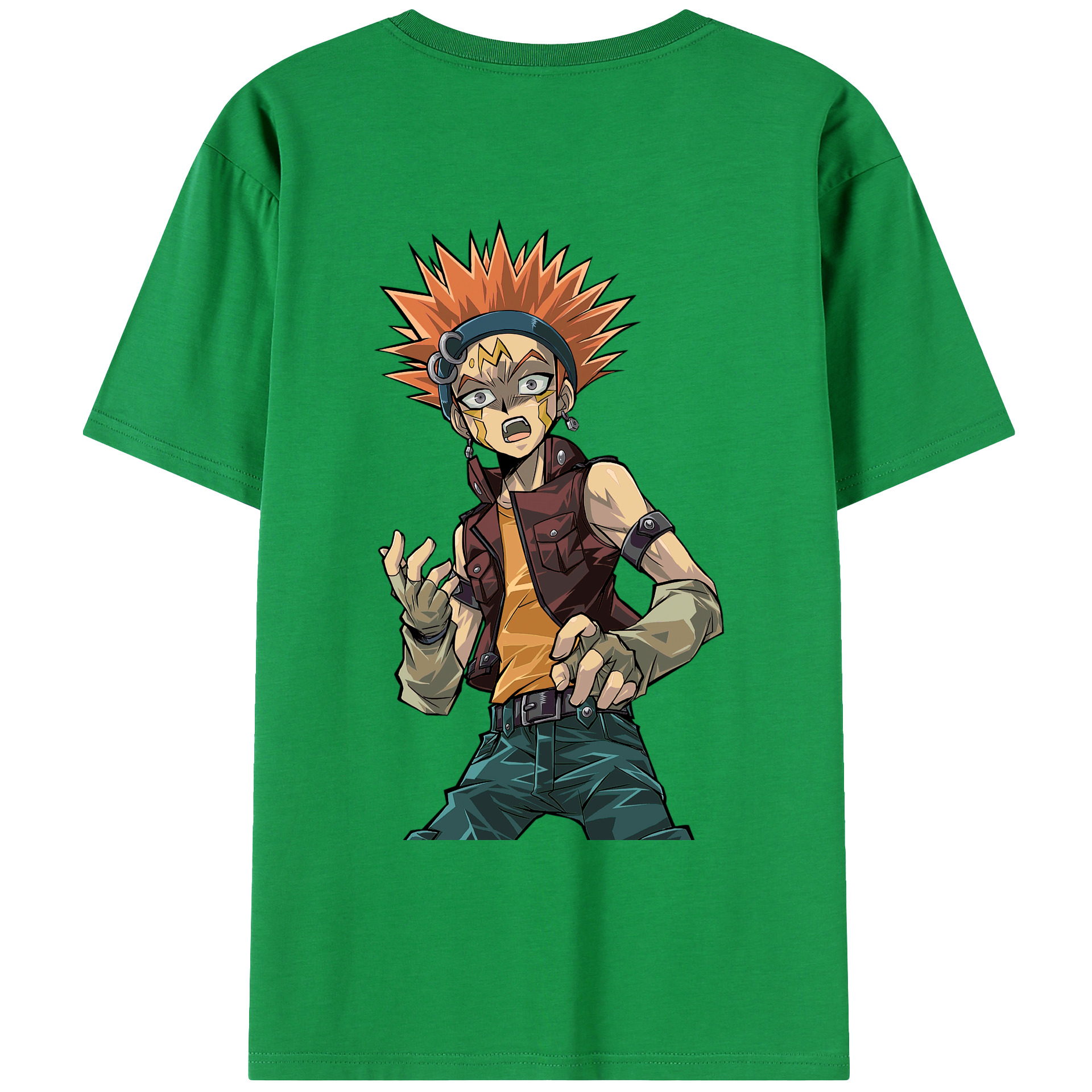 （画像用） 遊☆戯☆王 Yu-Gi-Oh! 綿100％ メンズ半袖Tシャツ（バックプリント） 通気性