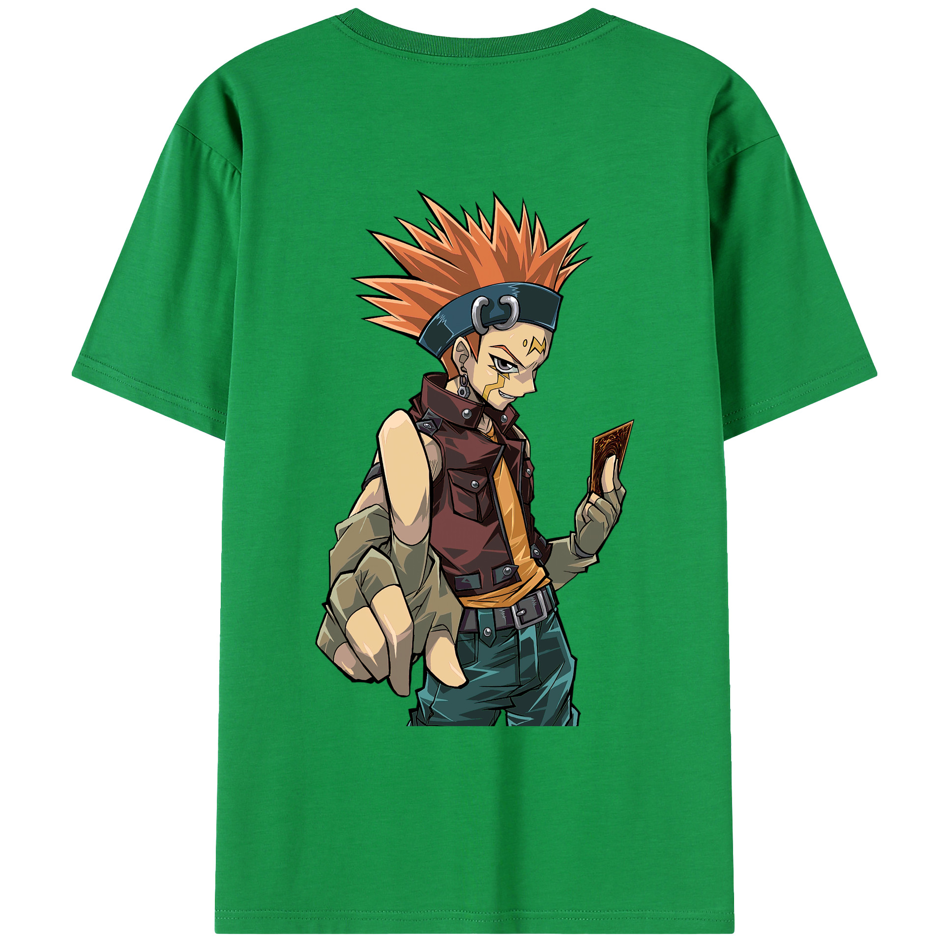 （画像用） 遊☆戯☆王 Yu-Gi-Oh! 綿100％ メンズ半袖Tシャツ（バックプリント） 通気性