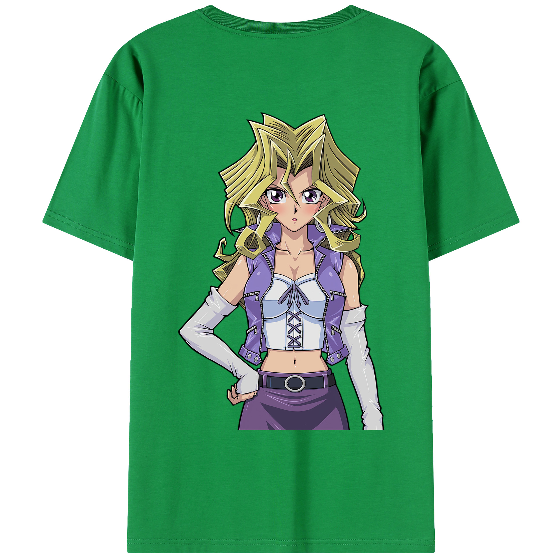（画像用） 遊☆戯☆王 Yu-Gi-Oh! 綿100％ メンズ半袖Tシャツ（バックプリント） 通気性