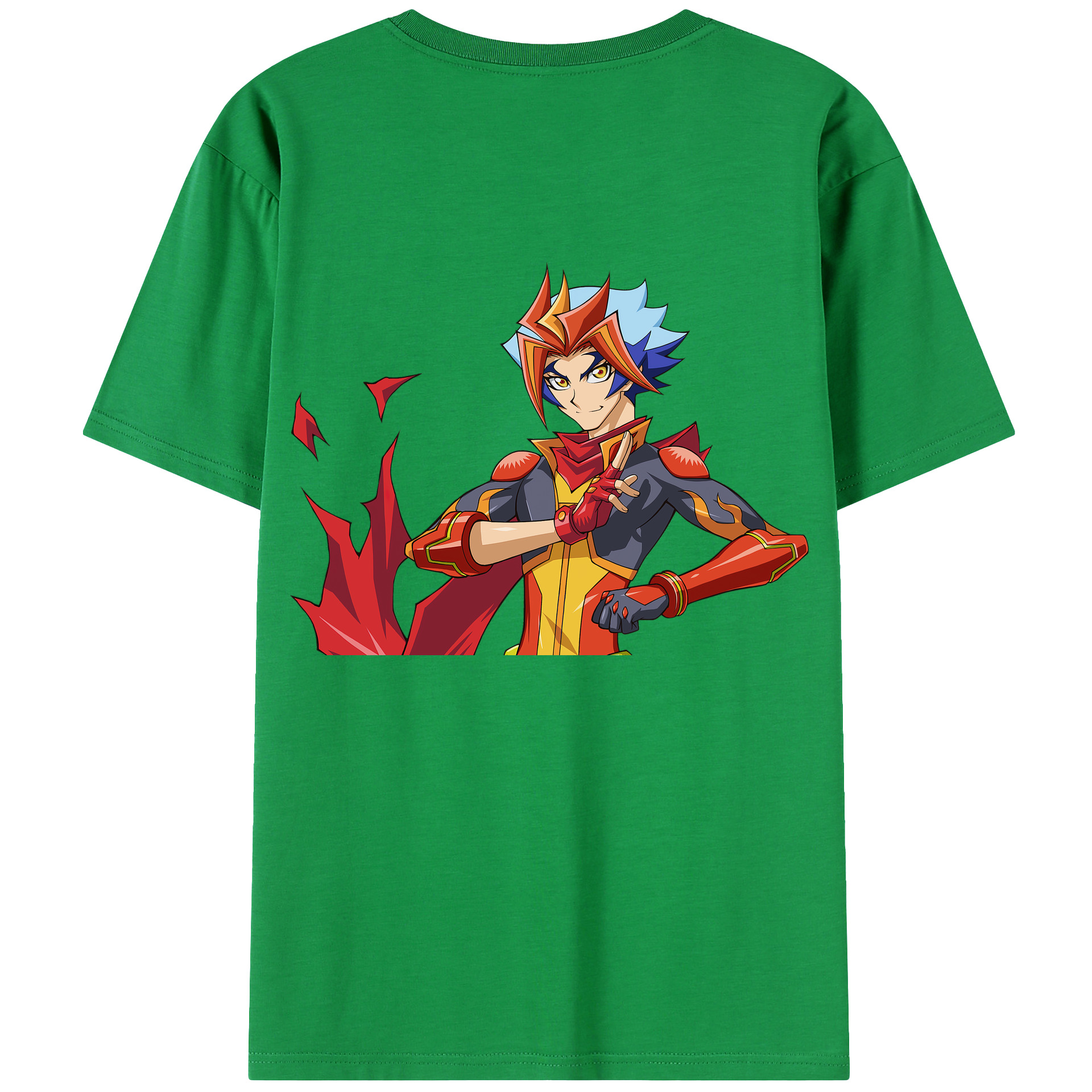 （画像用） 遊☆戯☆王 Yu-Gi-Oh! 綿100％ メンズ半袖Tシャツ（バックプリント） 通気性