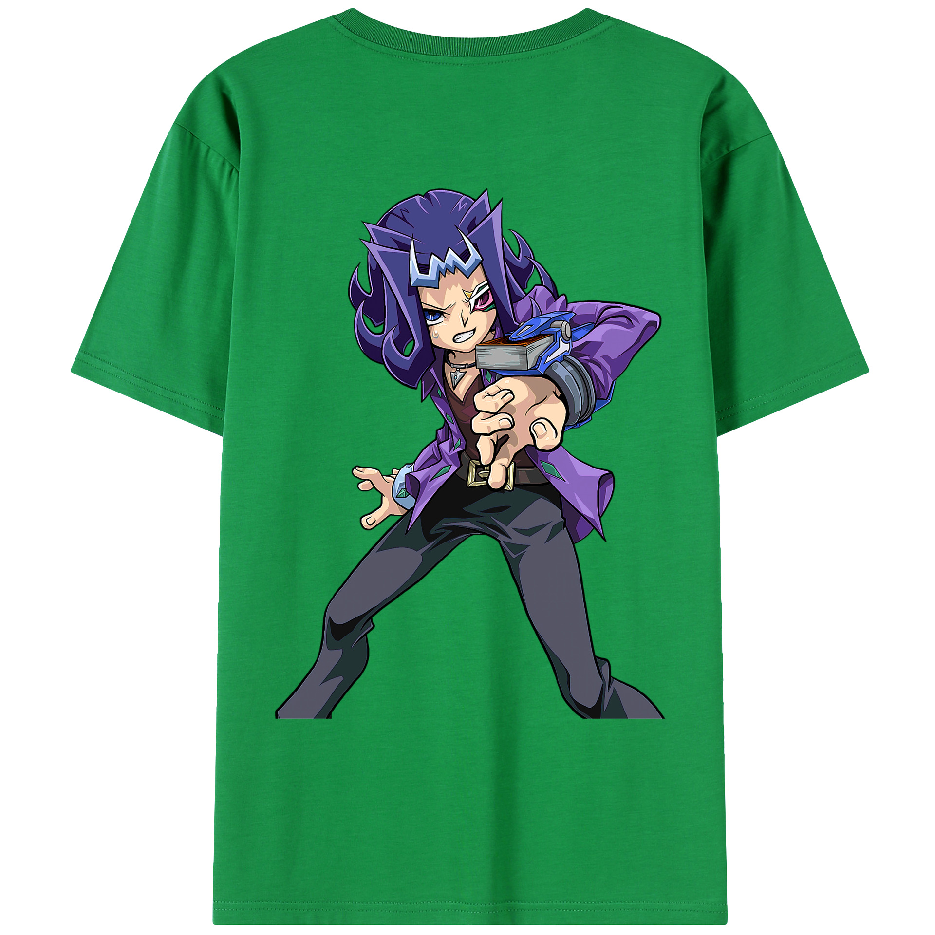 （画像用） 遊☆戯☆王 Yu-Gi-Oh! 綿100％ メンズ半袖Tシャツ（バックプリント） 通気性